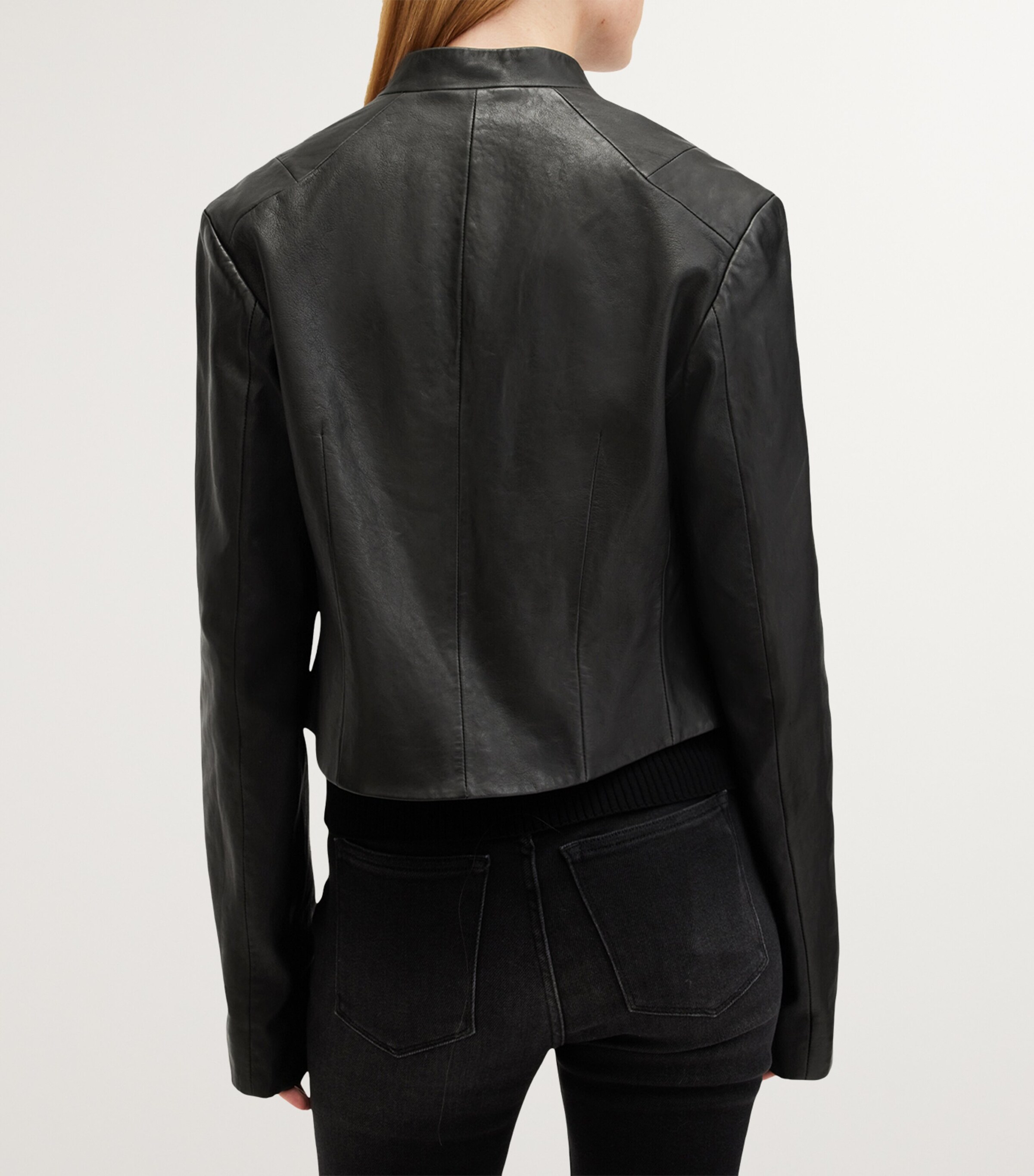Leather Sadler Jacket BLACK Image 8