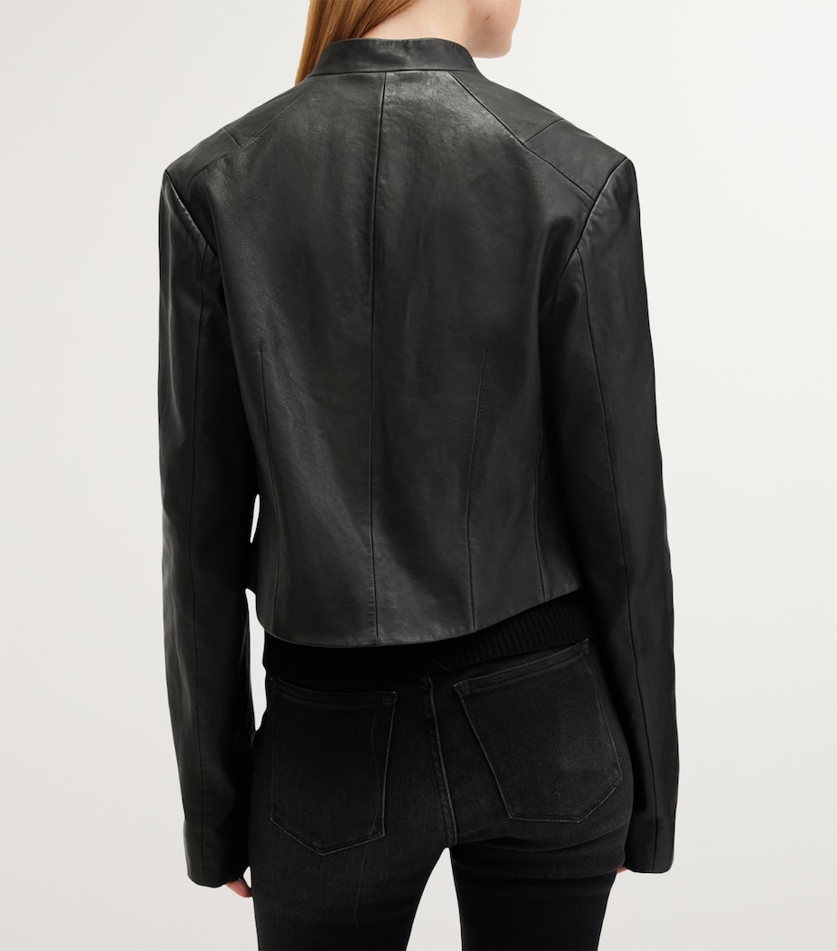 Leather Sadler Jacket BLACK Image 8
