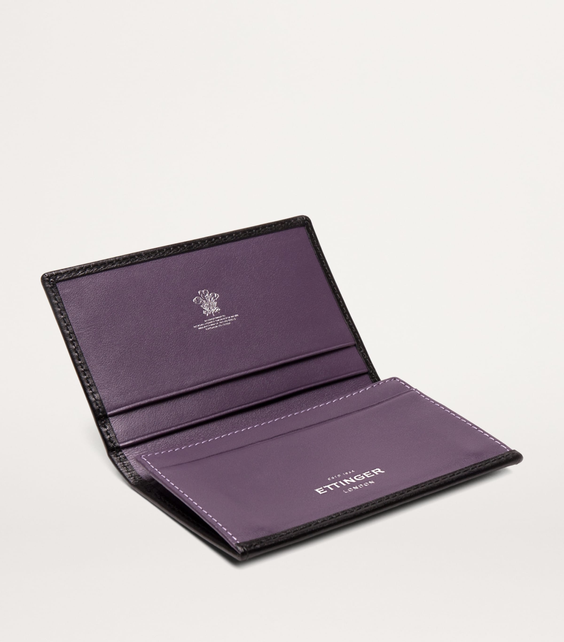 Ettinger Purple 8-Slot Sterling Hide Coat Wallet | Harrods US