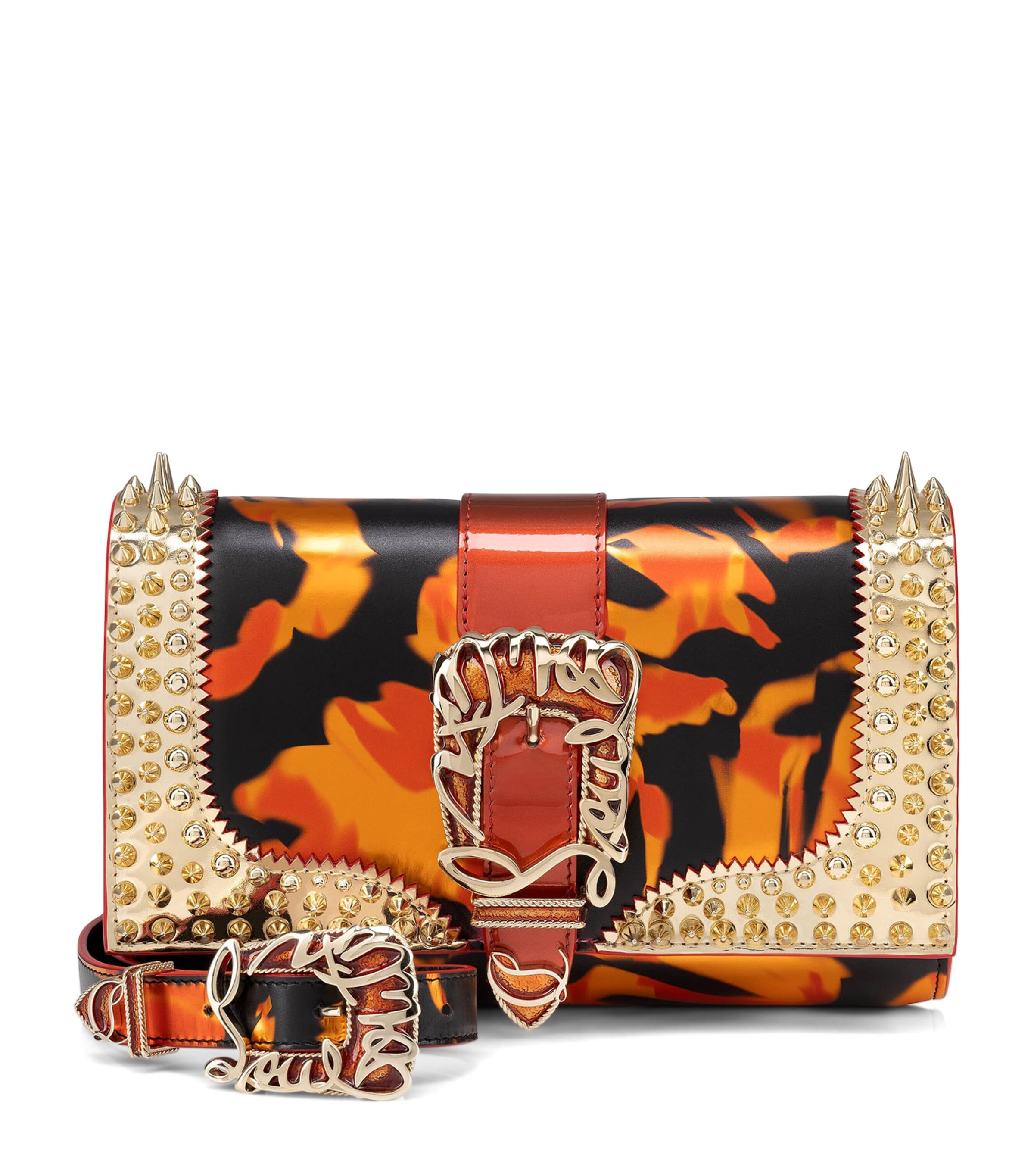 CHRISTIAN LOUBOUTIN PALOMA GIDDY CALFSKIN CLUTCH BAG 