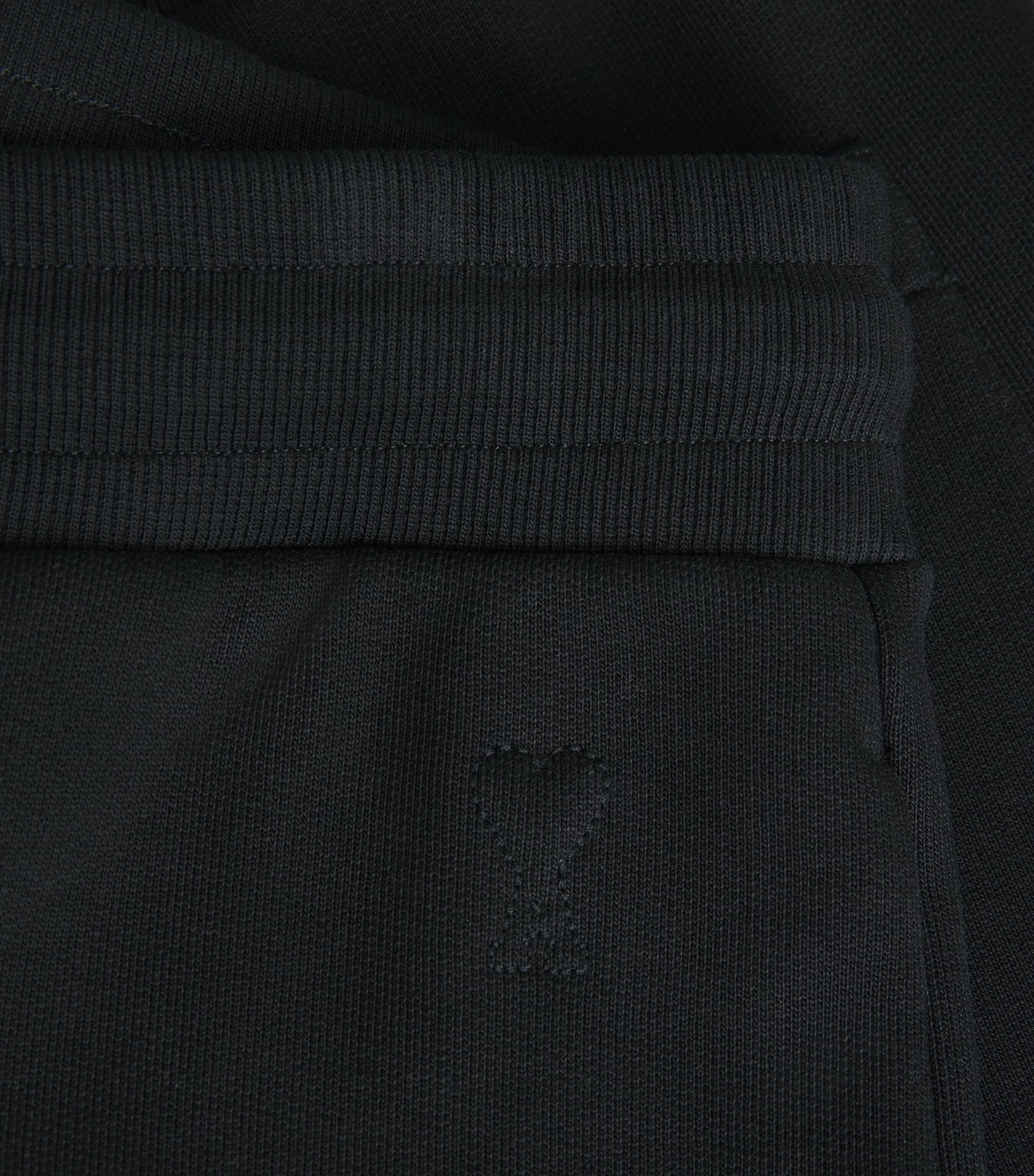 AMI Paris Mens Cotton Ami de Coeur Sweatpants Noir Image 6