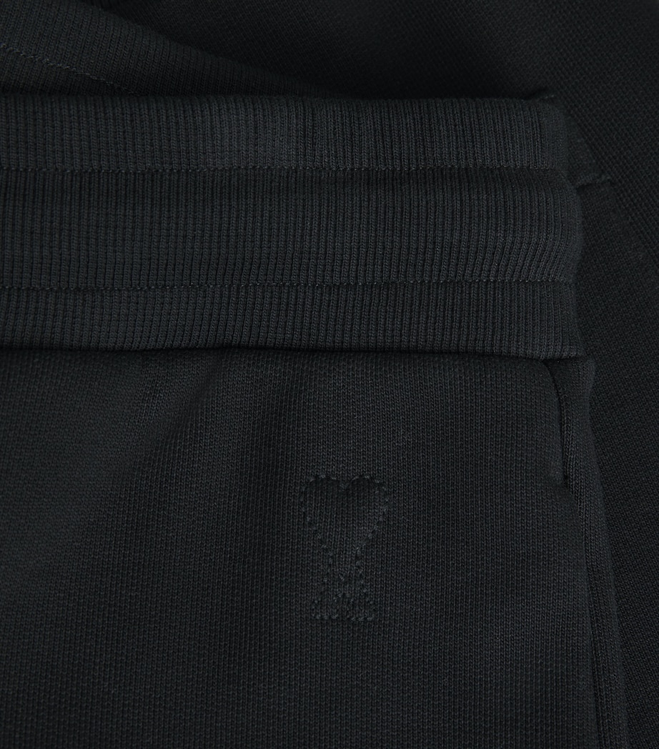 AMI Paris Mens Cotton Ami de Coeur Sweatpants Noir Image 6