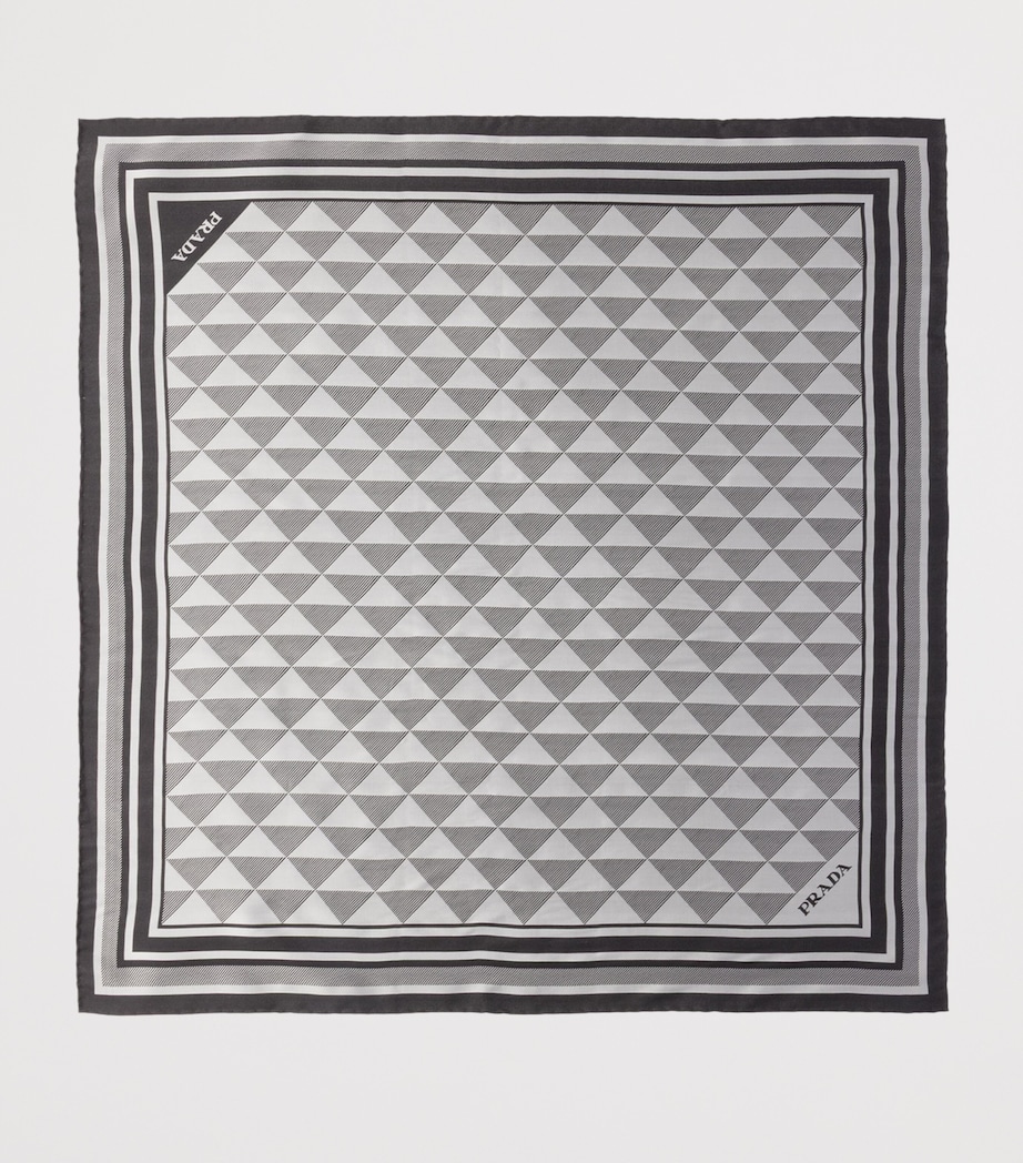 Silk Triangle Print Scarf F0002 Image 3