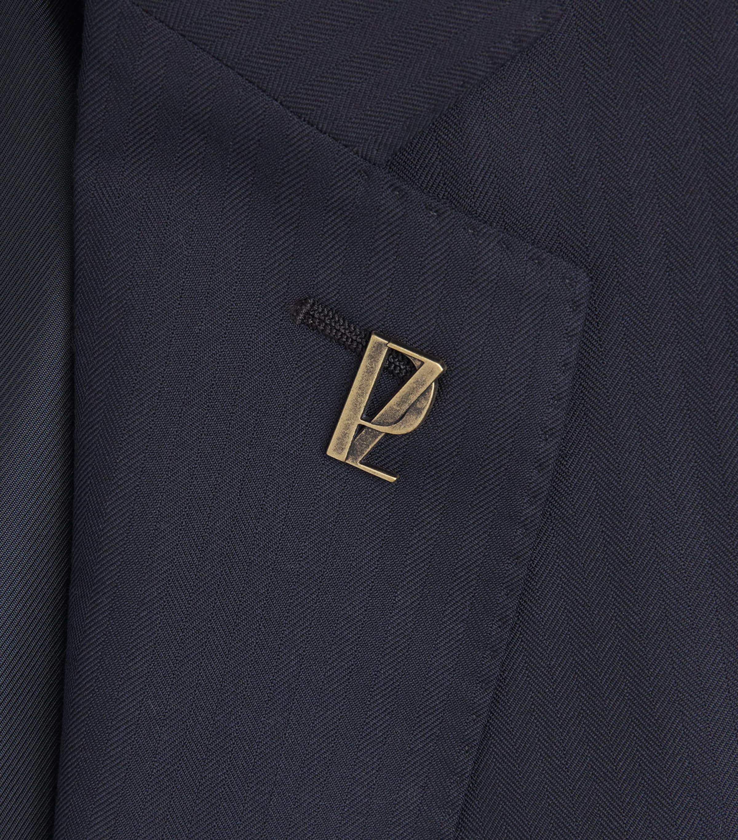 Pal Zileri Mens Wool Herringbone Vicenza 2-Piece Suit Blue Image 6