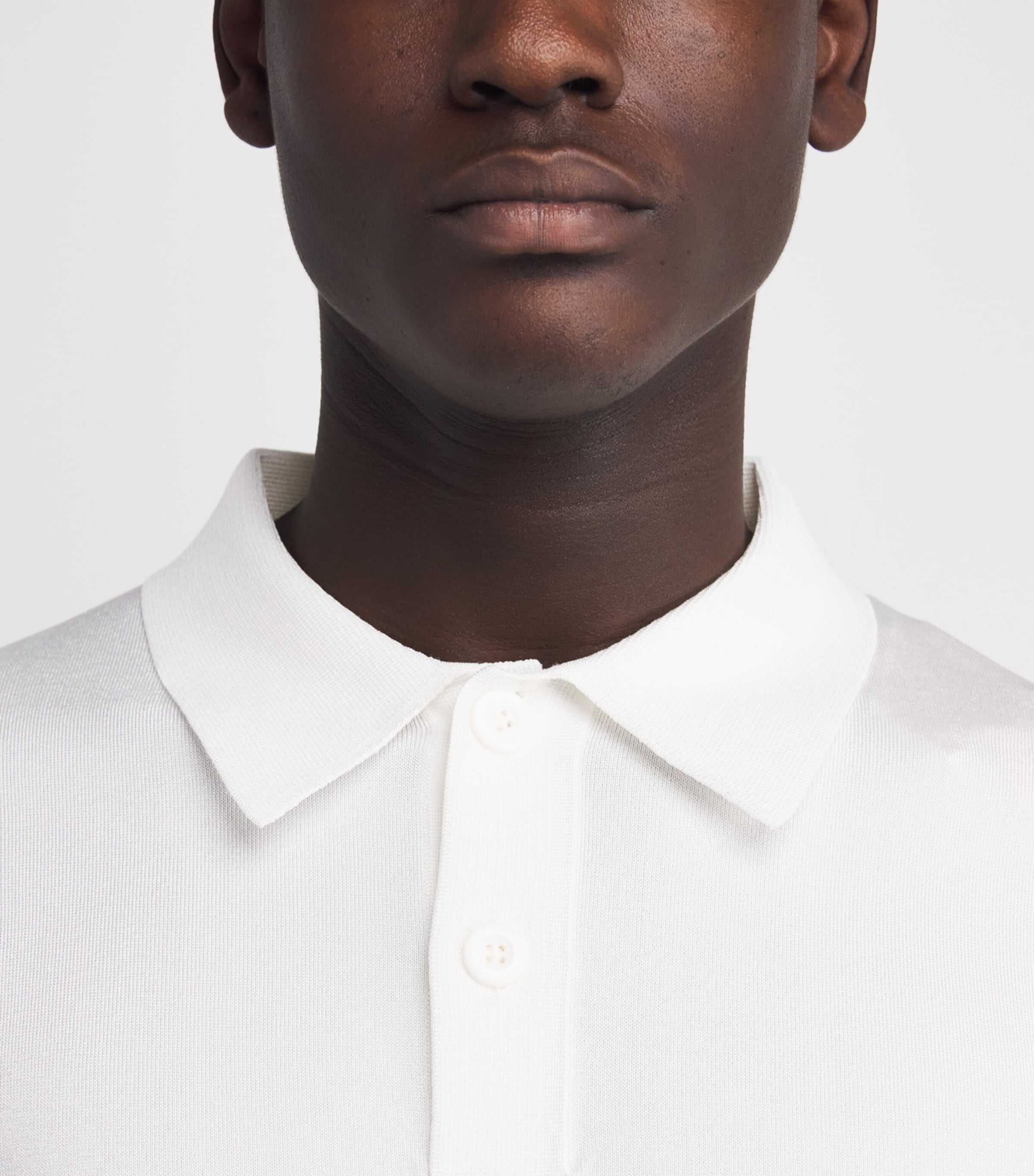 Knitted Polo Shirt WHITE Image 6