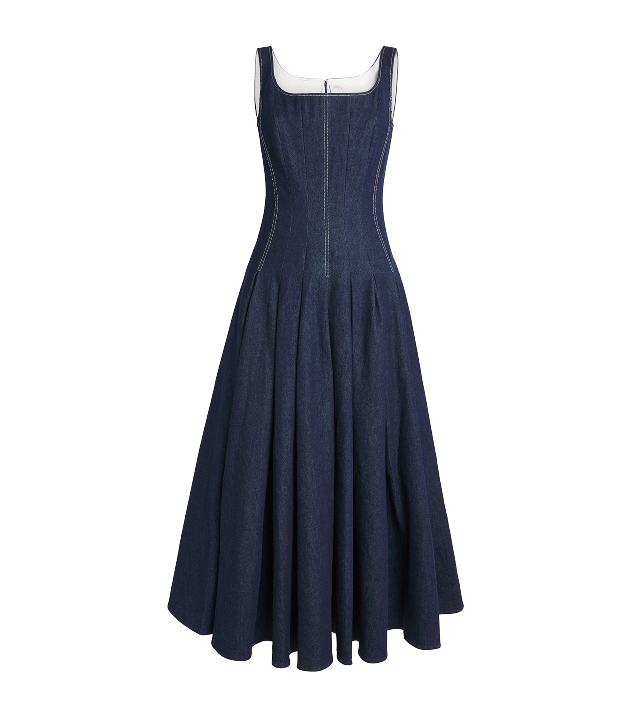 Huishan Zhang Denim Darla Midi Dress In Blue