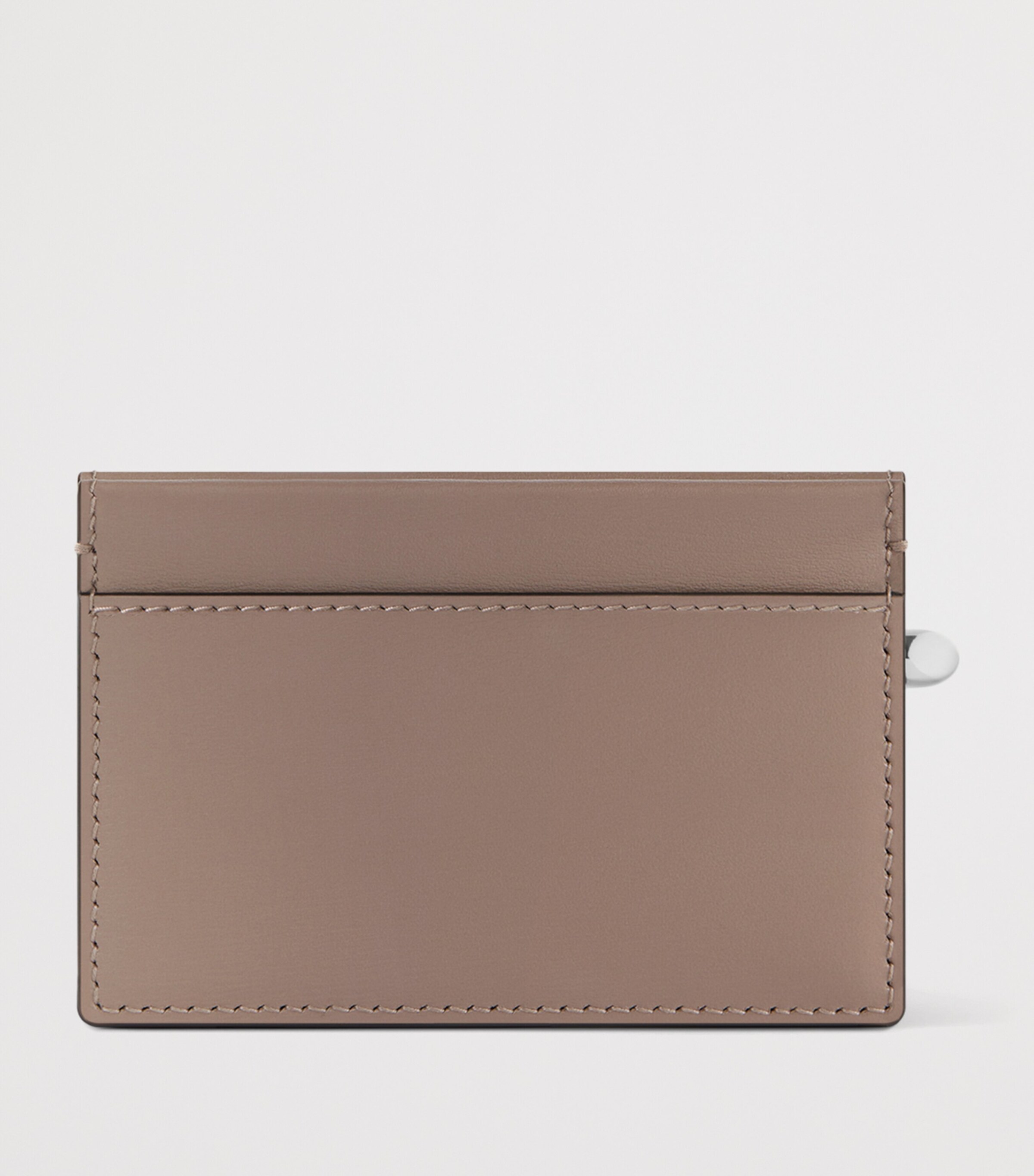 Leather Pinch Card Holder TAUPE Image 2