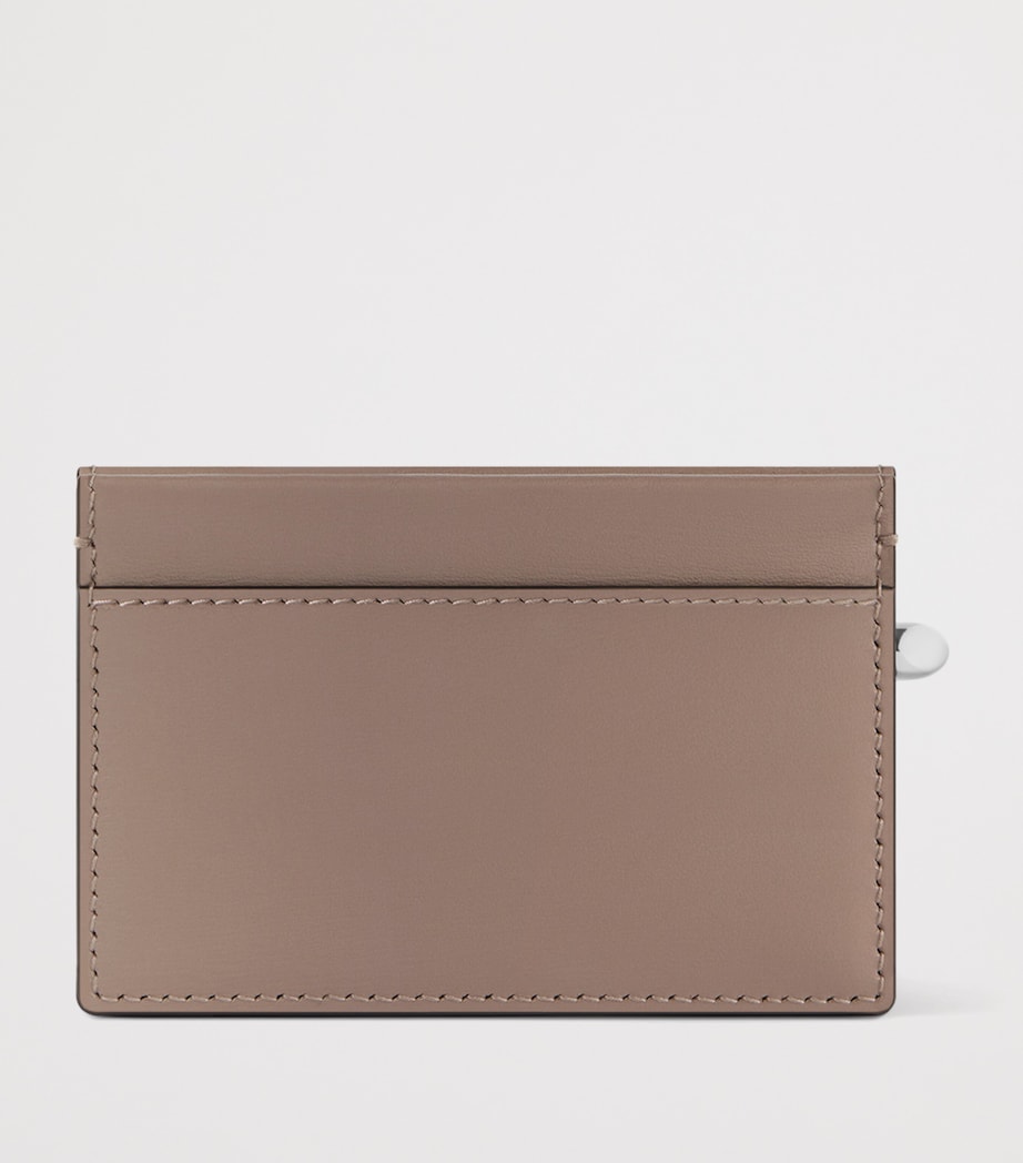 Leather Pinch Card Holder TAUPE Image 2