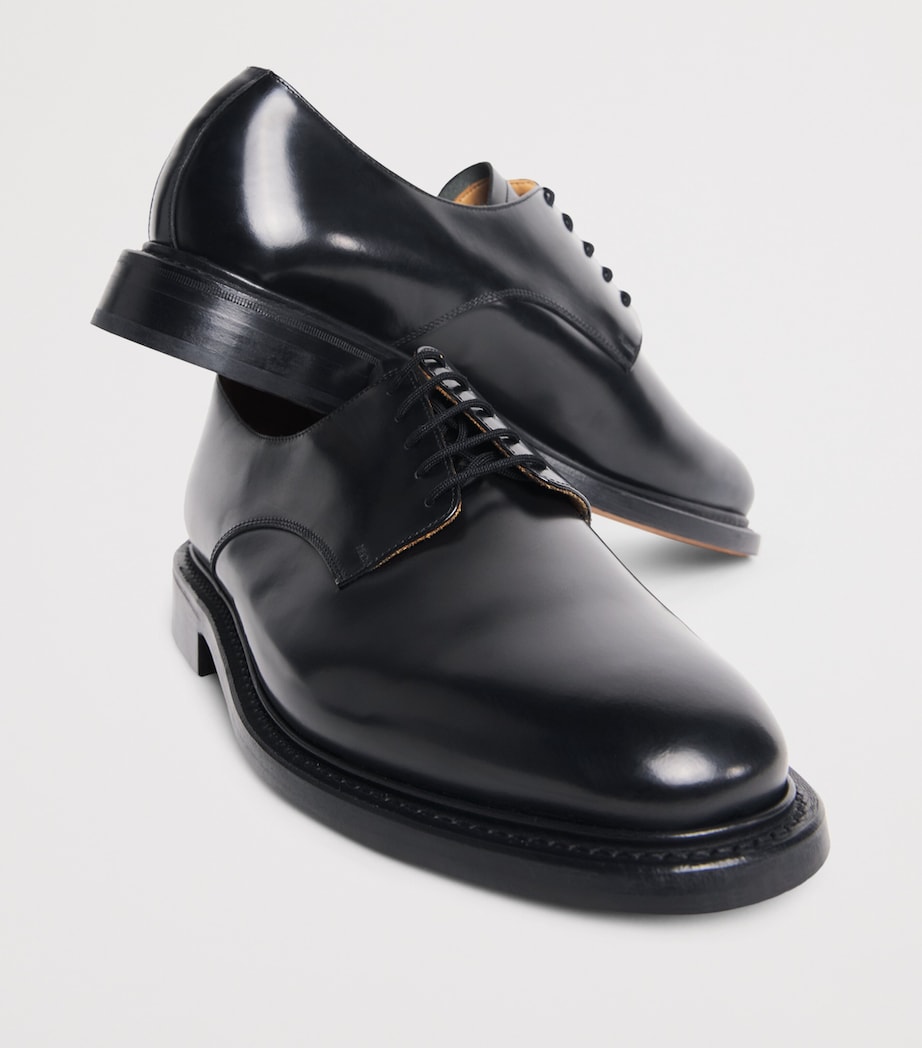 Sandro Paris Leather Derby Shoes Black Image 7