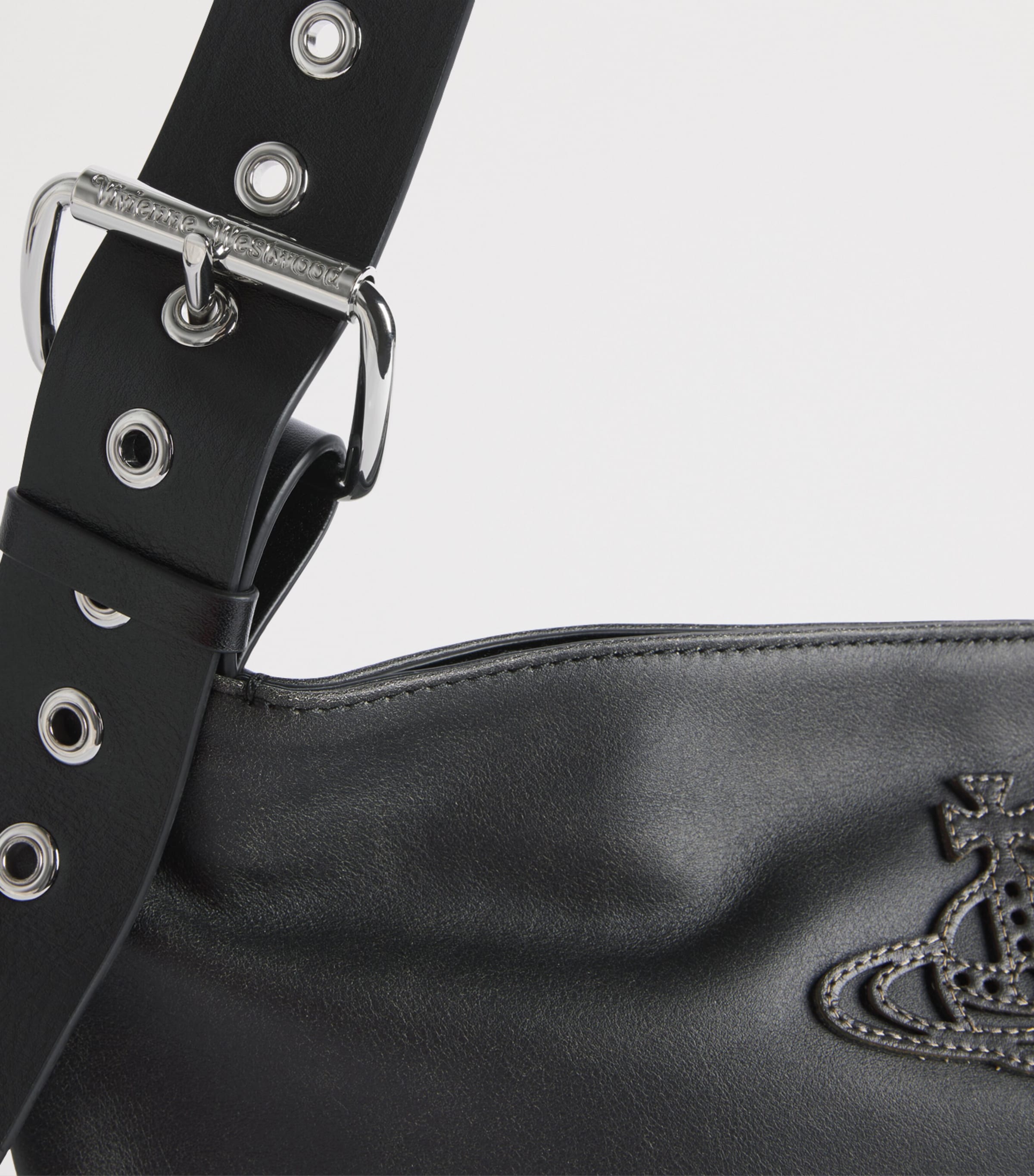 Vivienne Westwood Small Leather Maxime Shoulder Bag Off Black Image 6