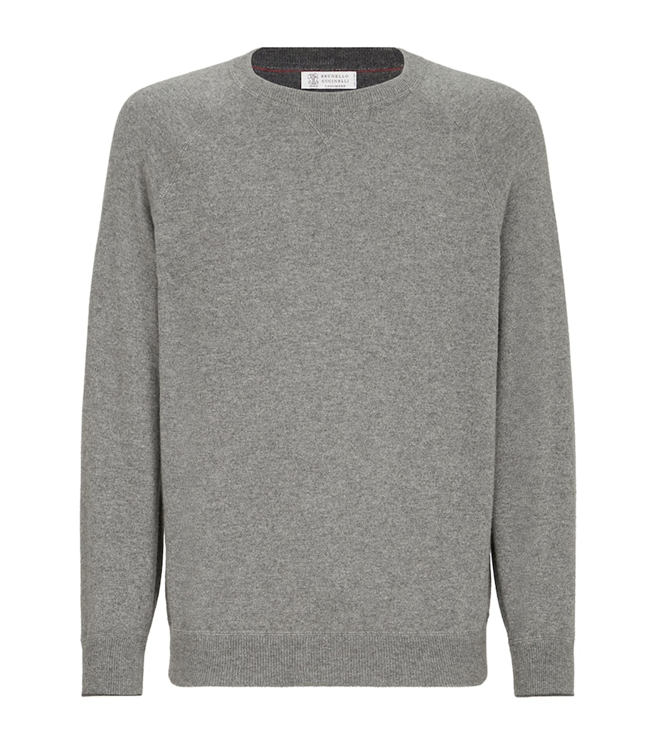 Brunello Cucinelli Mens Cashmere Crew-Neck Sweatshirt Image 1