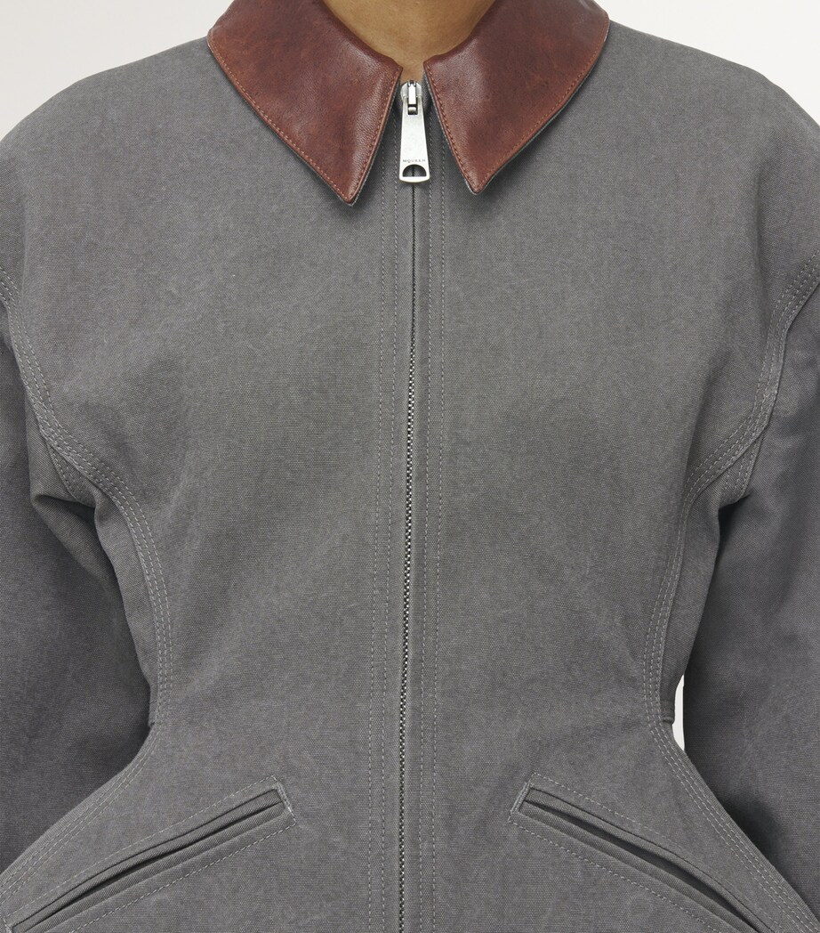 Cotton Canvas Peplum Jacket 1451 Image 6