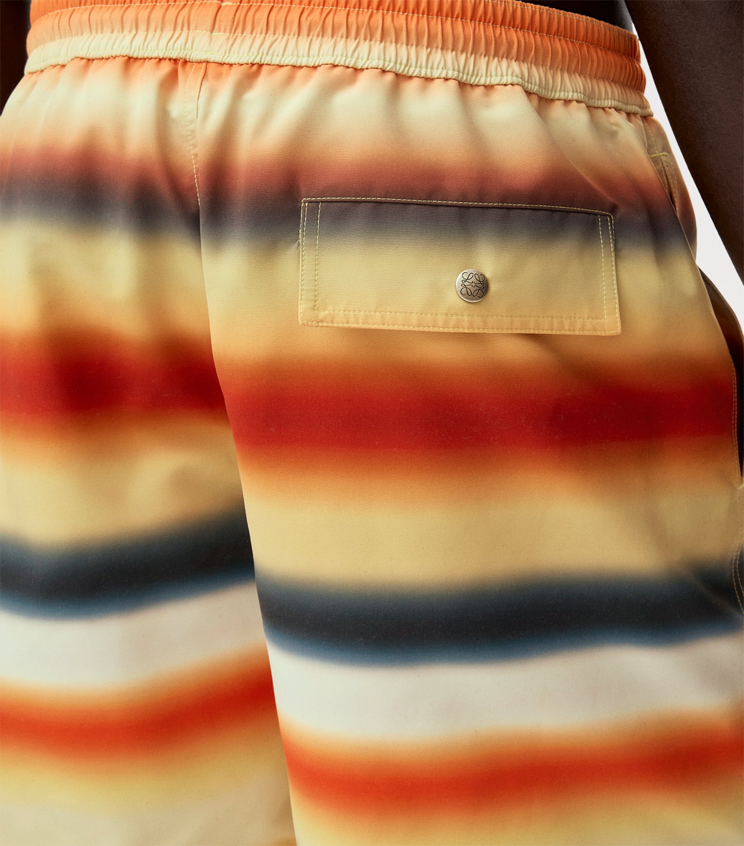 LOEWE Mens x Paula’s Ibiza Stripe Swim Shorts Orange/multicolor Image 5