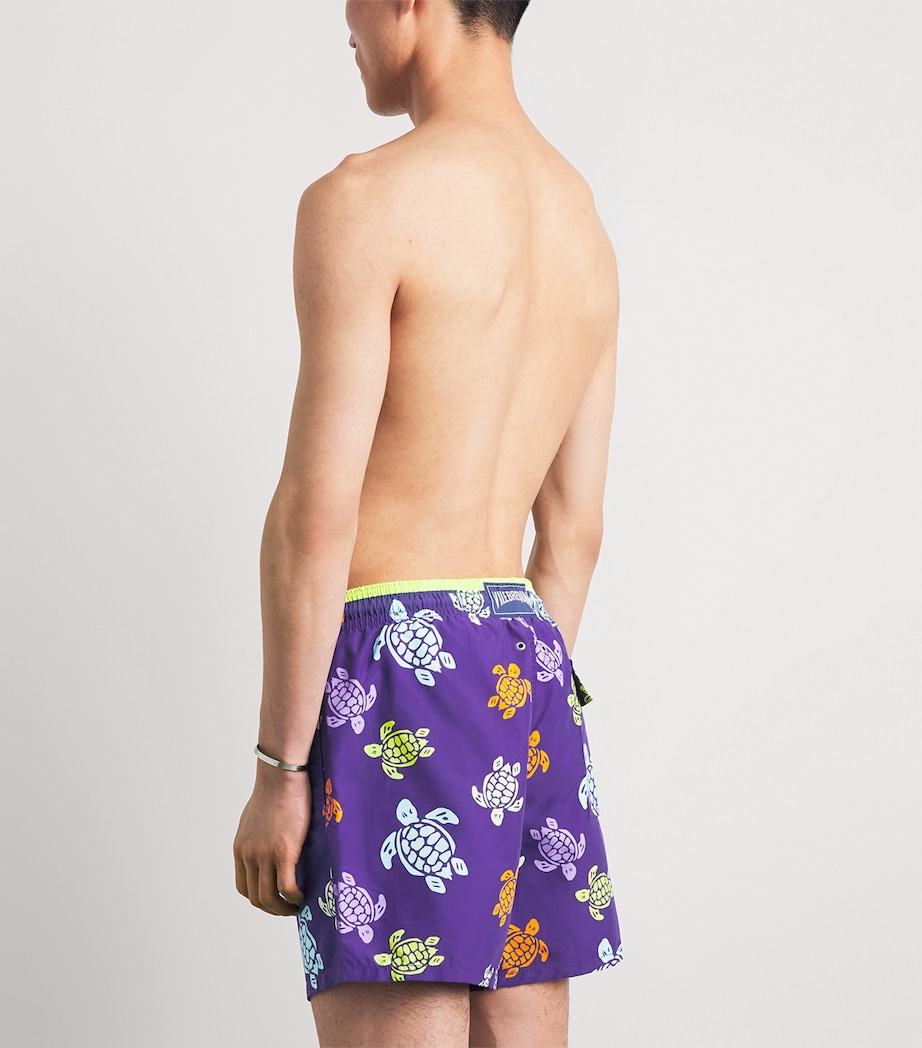 Vilebrequin Mens Multicolour Turtles Moka Swim Shorts Violette Image 4