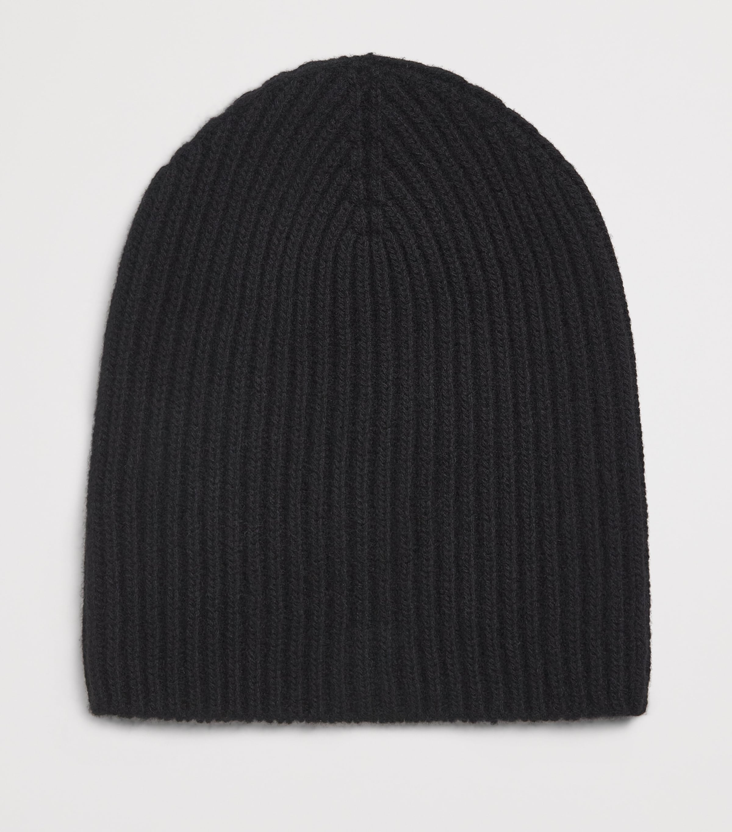 Johnstons Of Elgin Cashmere Ribbed Beanie Black Image 2