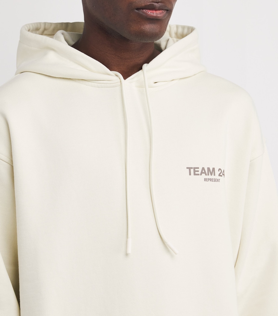 Represent 247 Mens Oversized Team 247 Hoodie Cream Image 6