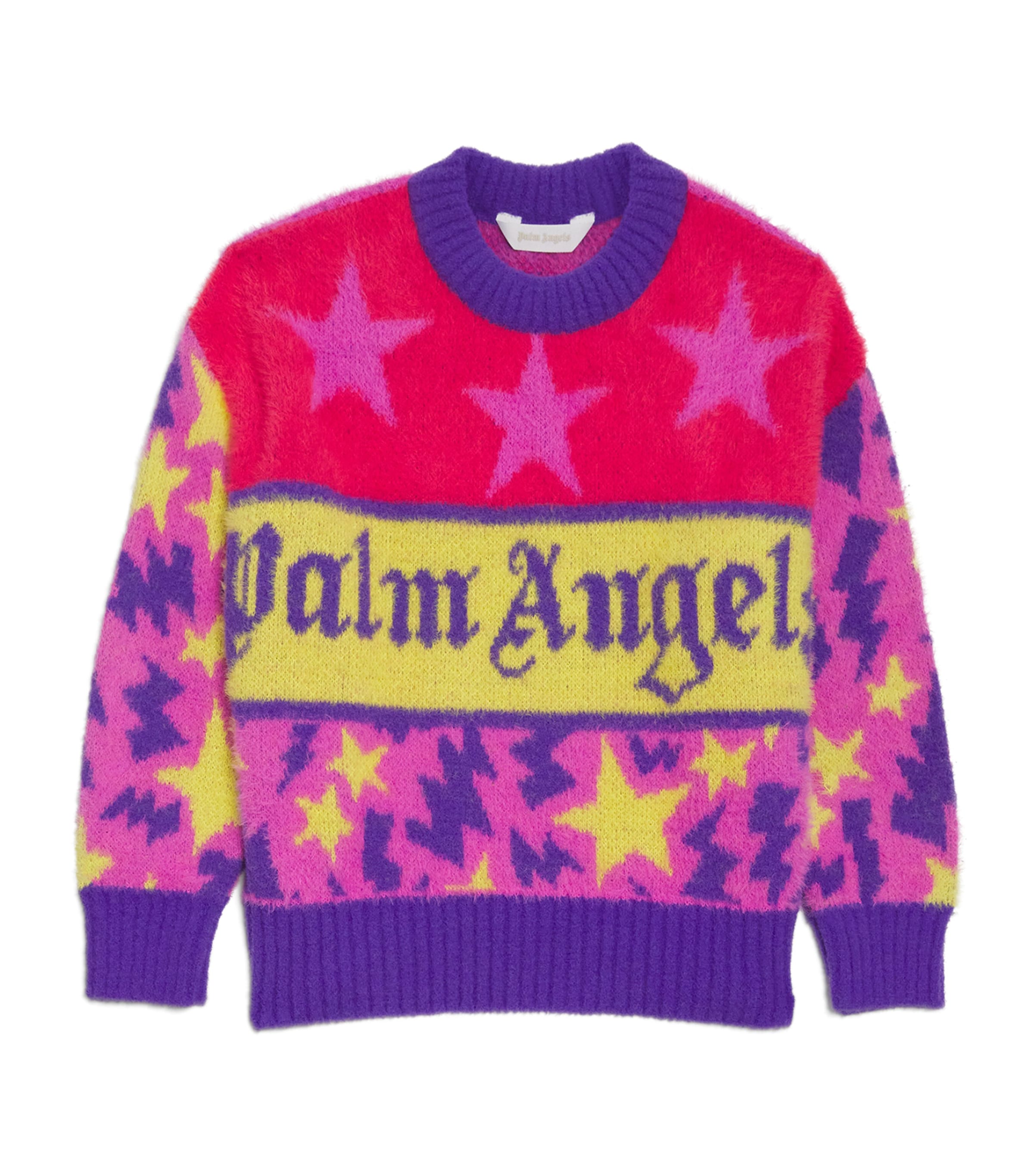 PALM ANGELS STAR-INTARSIA SWEATER 