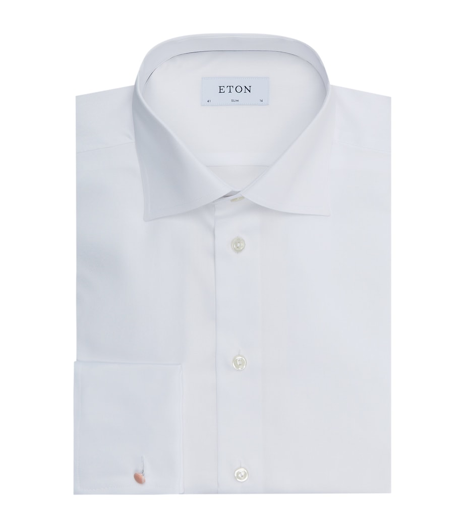 Twill Slim Fit Shirt WHITE Image 1