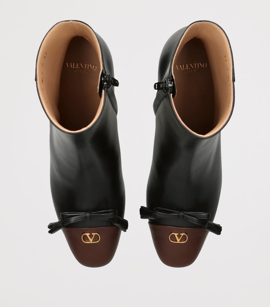 Leather Valet De Roi Ankle Boots 60 BLACK/COMB Image 4