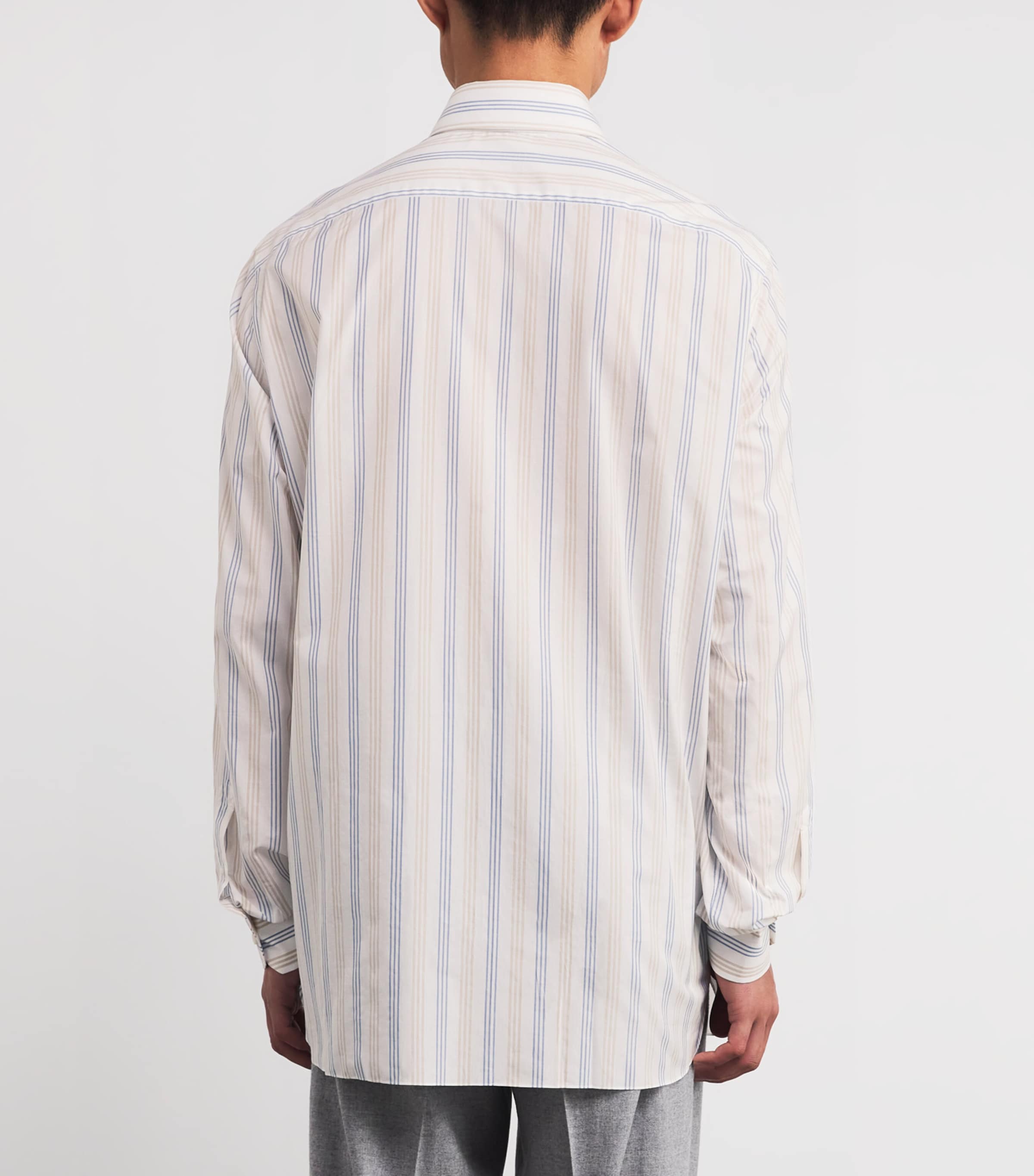 Cotton Stripe Dress Shirt 1 Image 4