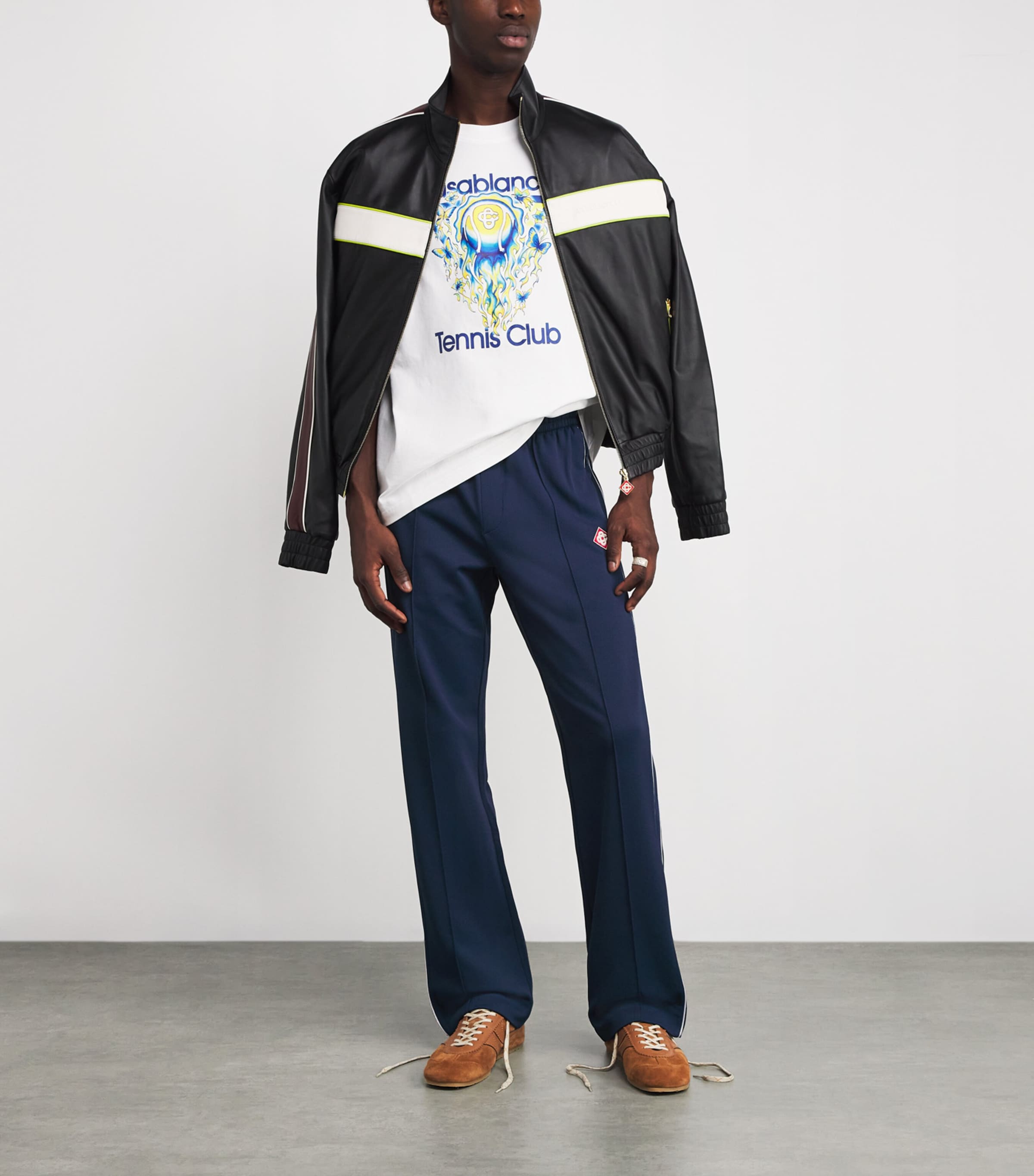 Piqué Track Pants NAVY Image 2