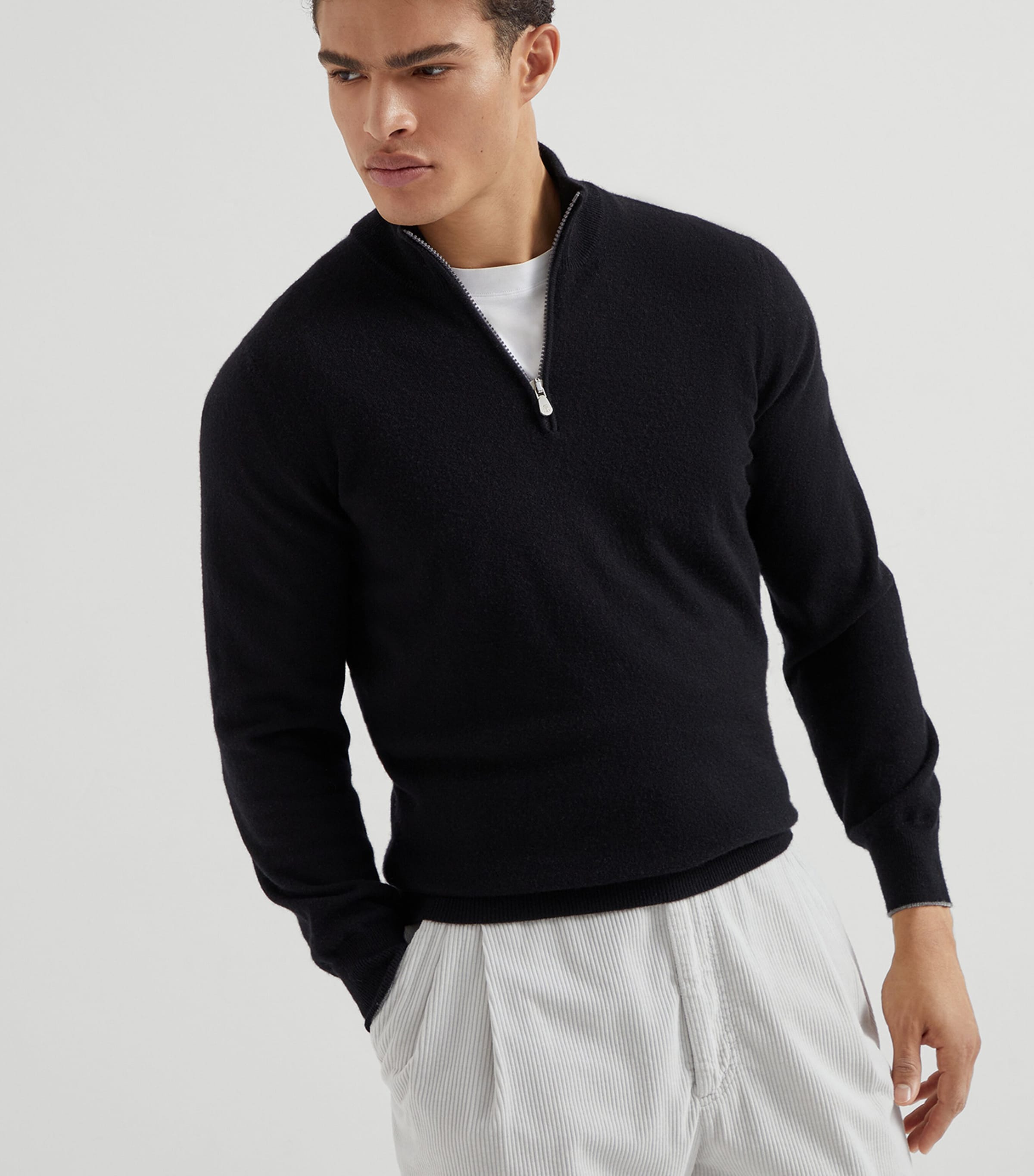 Cashmere Quarter-Zip Sweater CH101 Image 2