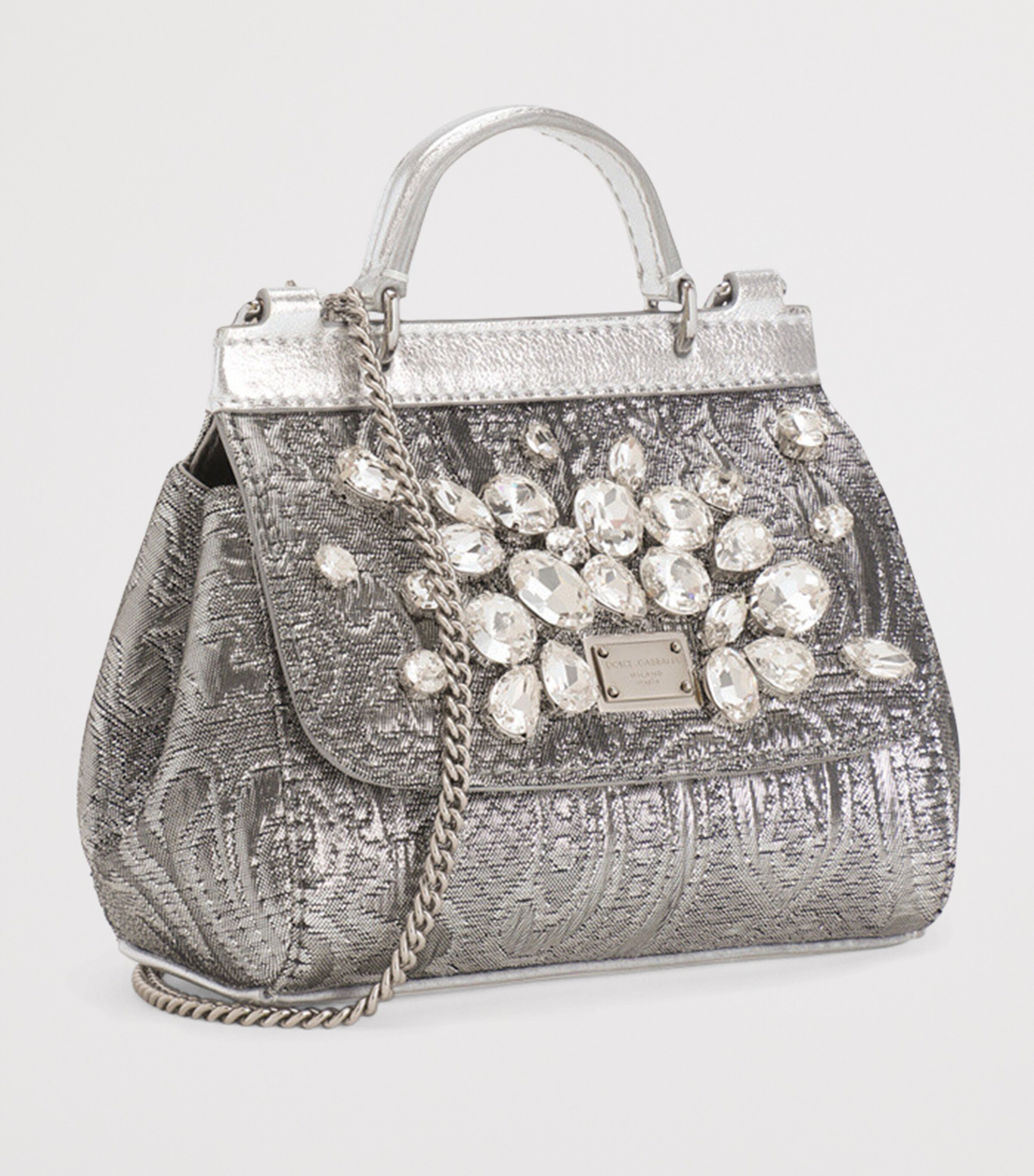 Embellished Top-Handle Bag 8D708SILVE Image 2