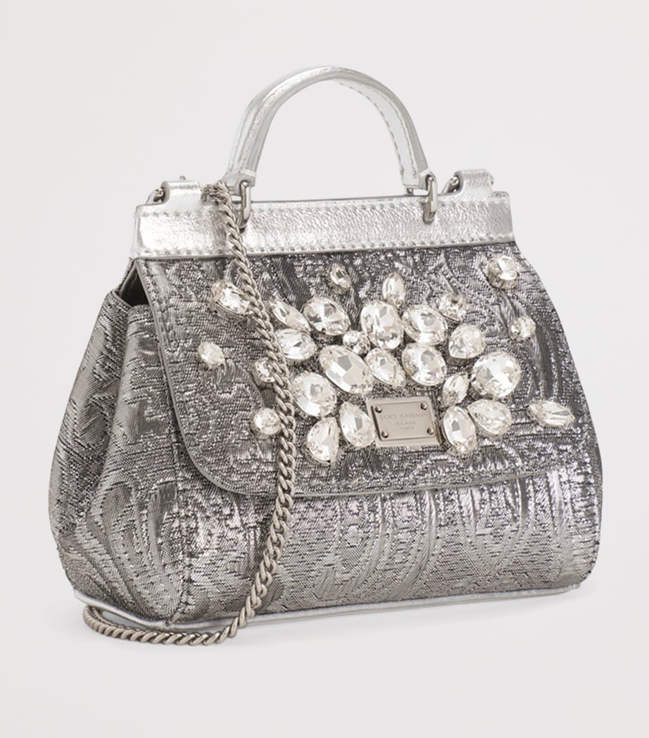 Embellished Top-Handle Bag 8D708SILVE Image 2