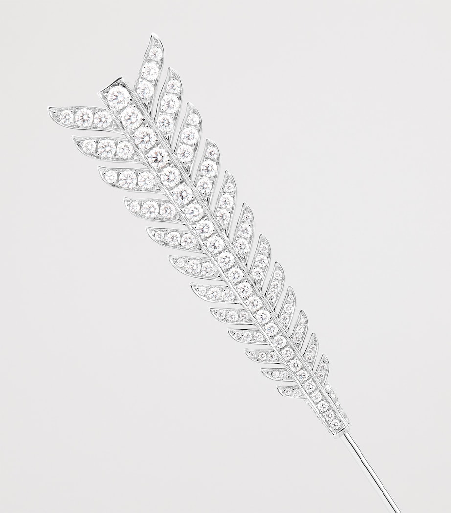 White Gold and Diamond Nature Triomphante Flèche Brooch WHITE GOLD Image 3