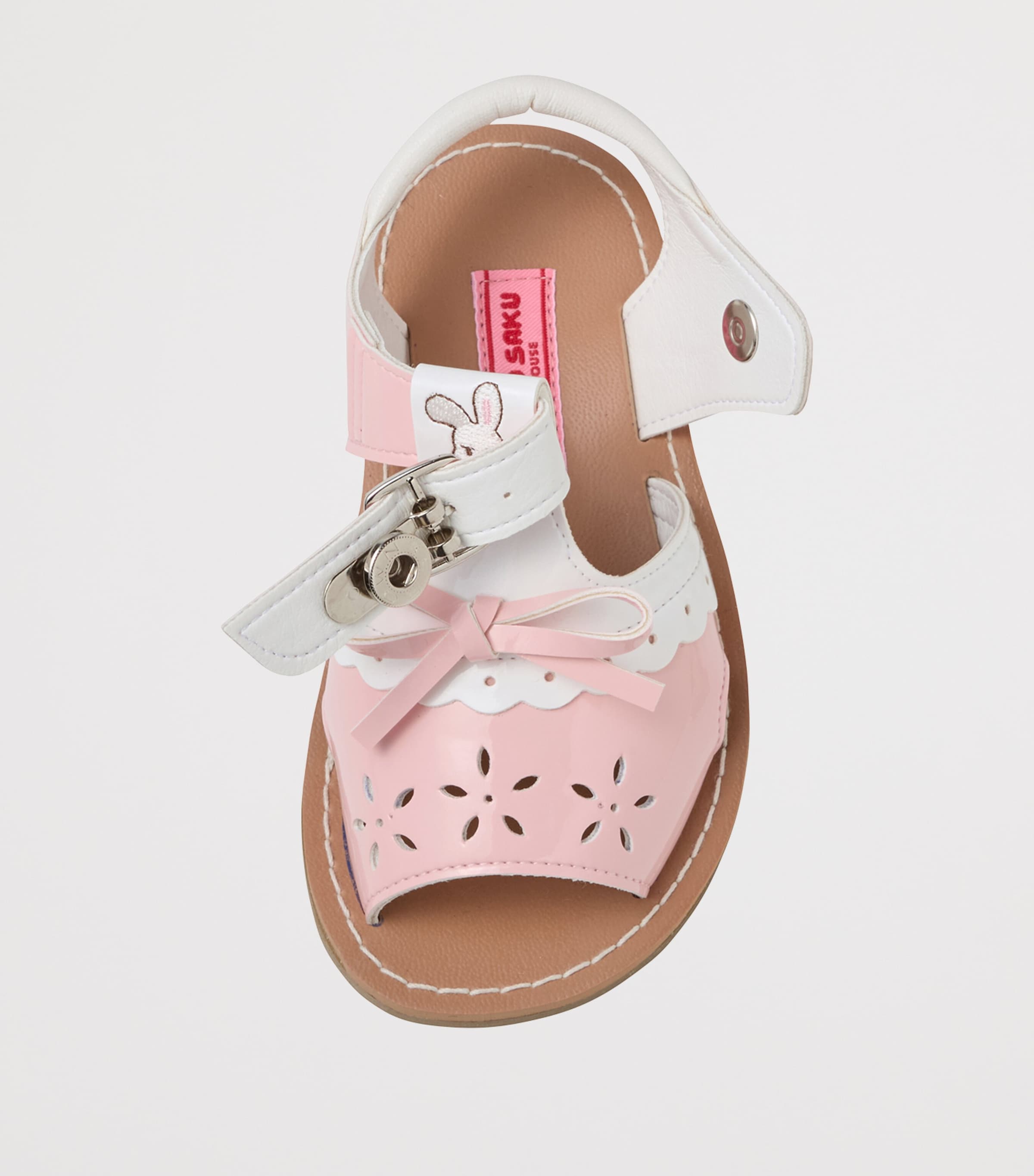 Miki House Scallop-Detail Bunny Sandals Image 4