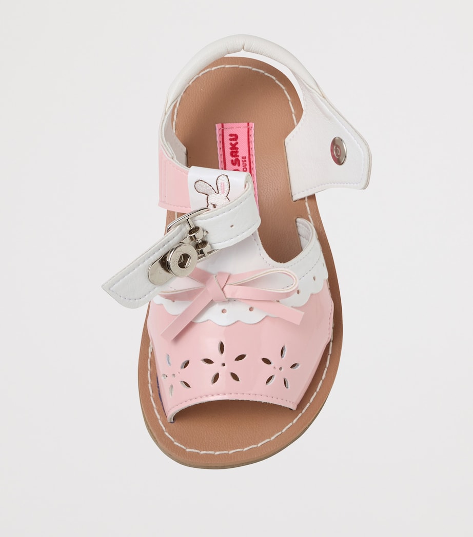 Miki House Scallop-Detail Bunny Sandals Image 4