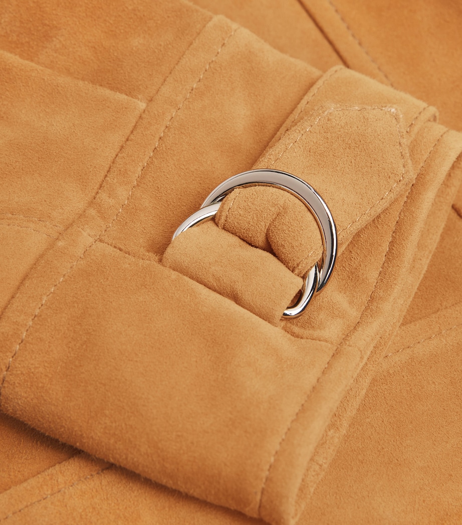 Lambskin Suede Oversized Jacket SUEDE TAN Image 5
