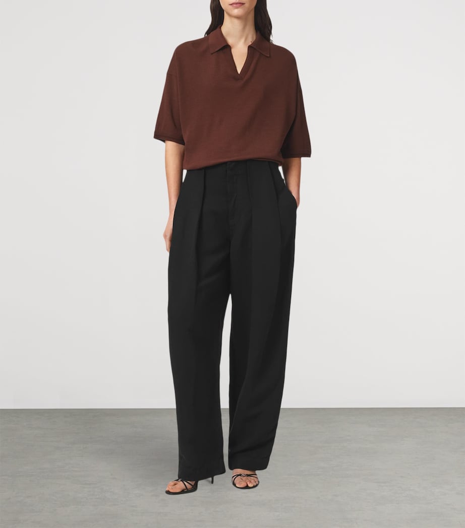 AllSaints Womens Phi Trousers Black Image 2