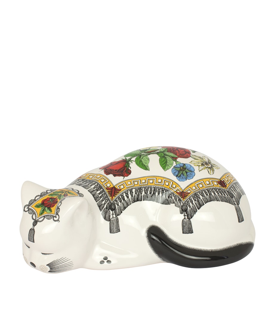 Fornasetti Ceramic Mantellato Cat Ornament Image 1