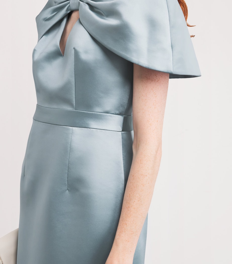 Satin Bow Anita Maxi Dress POWDER BLUE Image 4