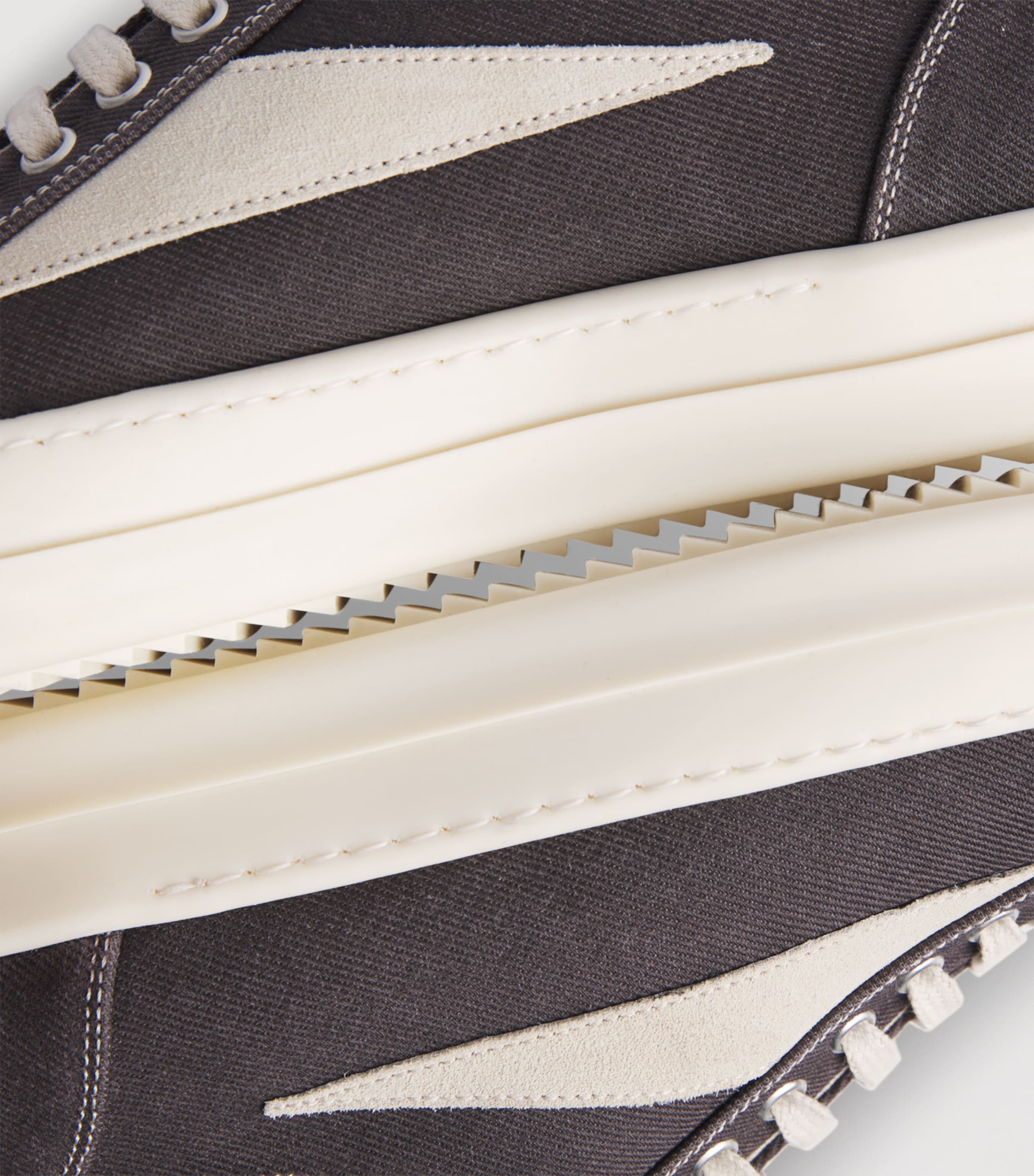 Rick Owens Canvas Vintage Sneakers Grp/mlk/mlk Image 6