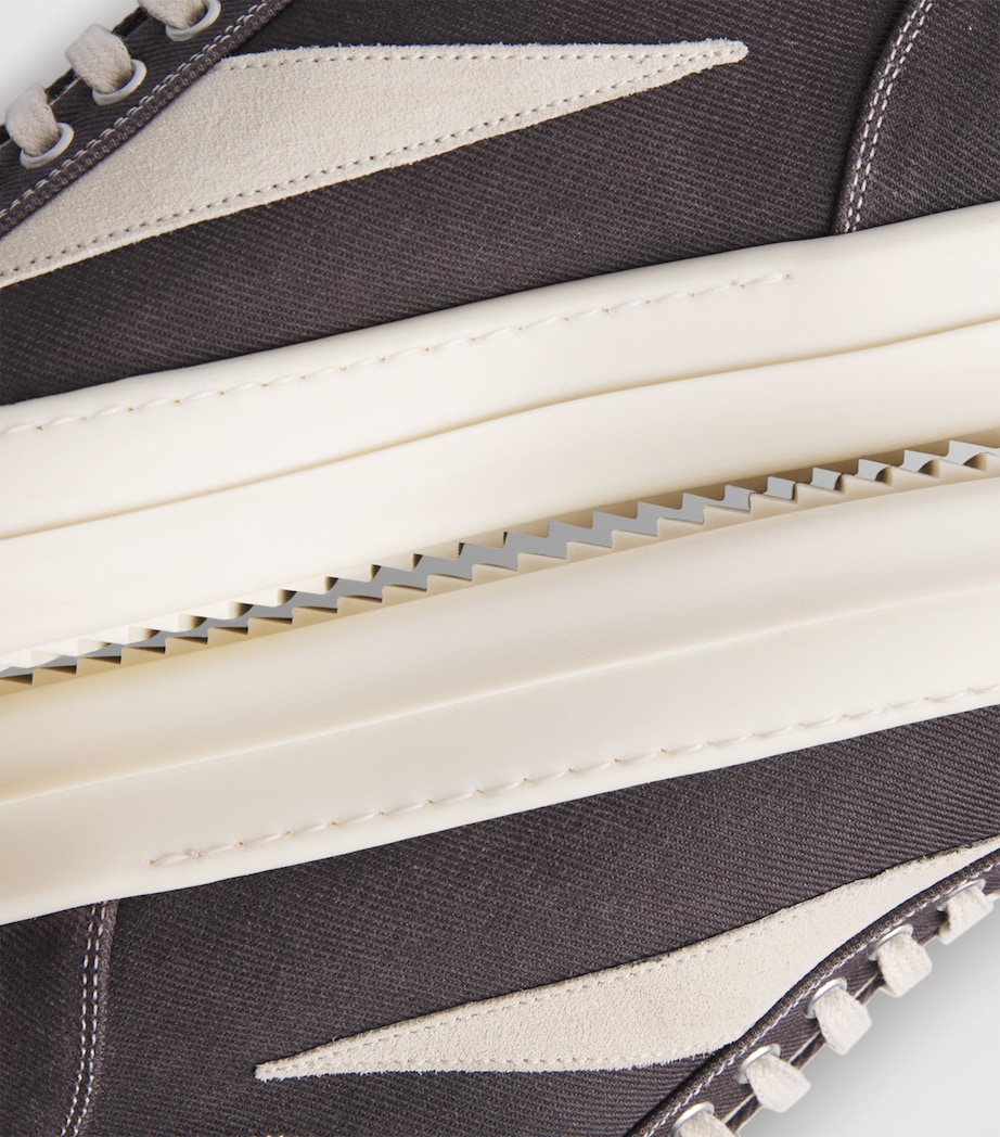 Rick Owens Canvas Vintage Sneakers Grp/mlk/mlk Image 6