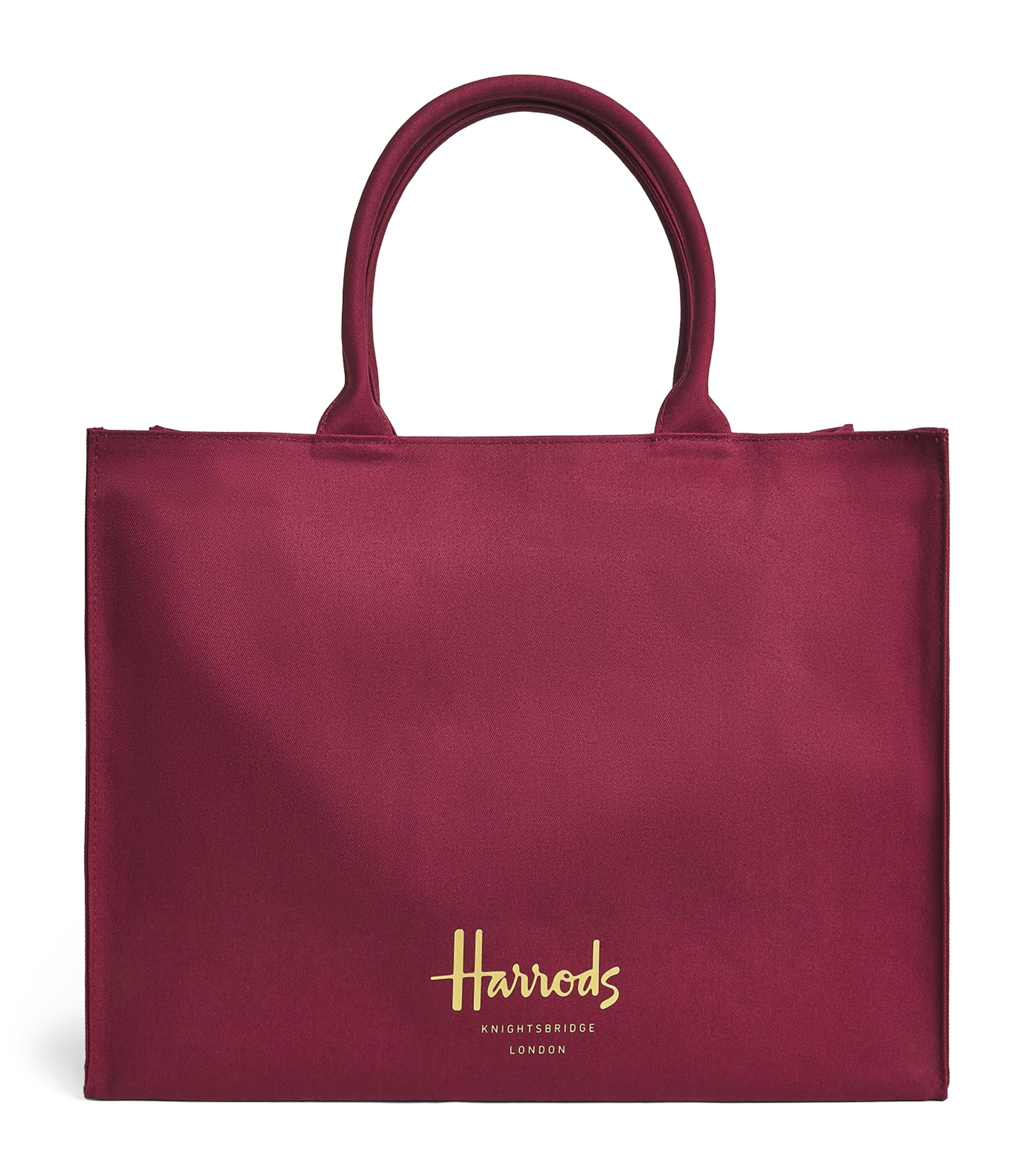 Harrods Logo Tote Bag In Burgundy