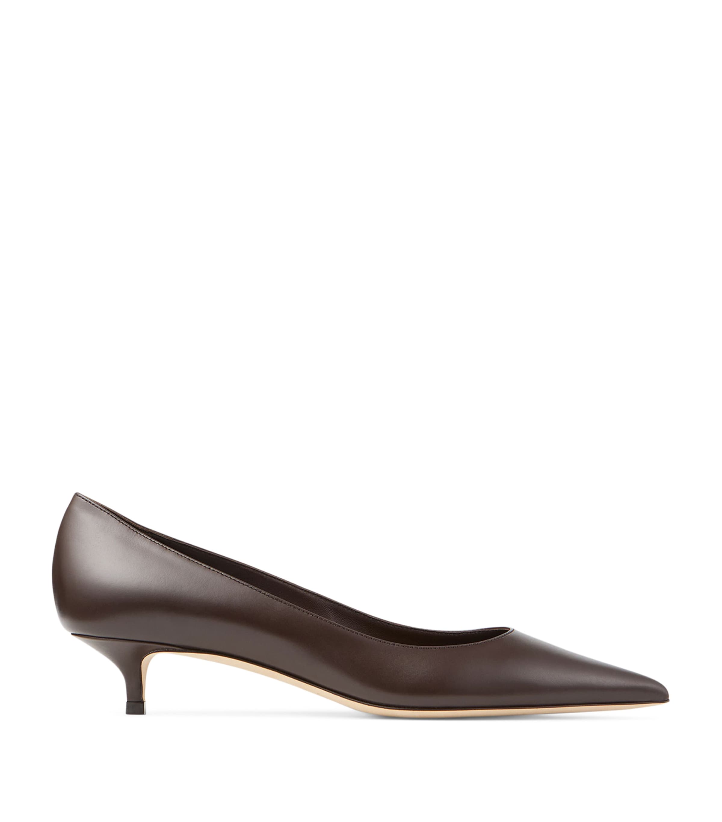 Jimmy Choo Amelia Pointed-toe Pumps In Brown