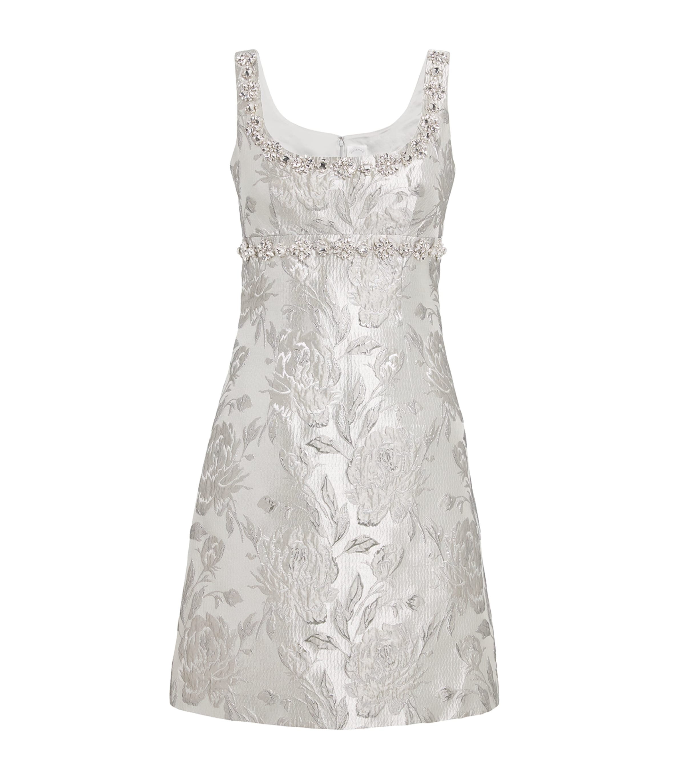 Huishan Zhang Jacquard Tristan Mini Dress In Silver