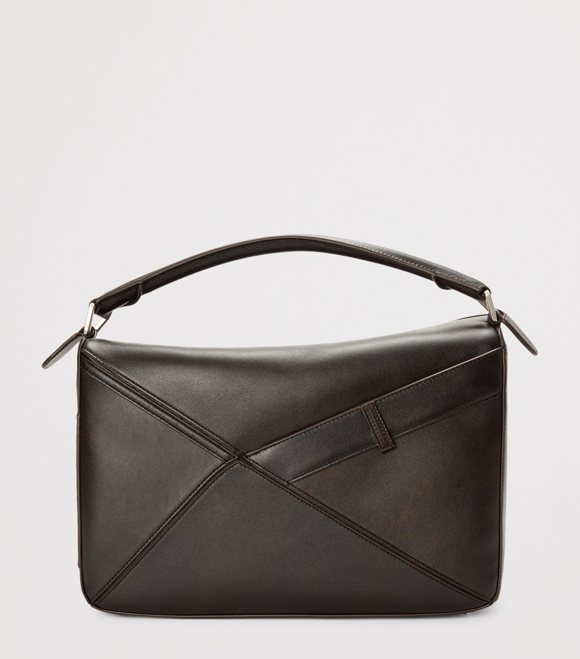 LOEWE Medium Calfskin Puzzle Panta Top-Handle Bag Vintage Brown Image 4