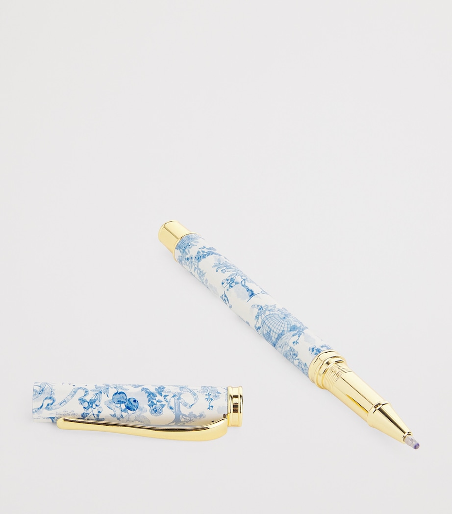 Harrods Toile Ballpoint Pen Blue Image 2