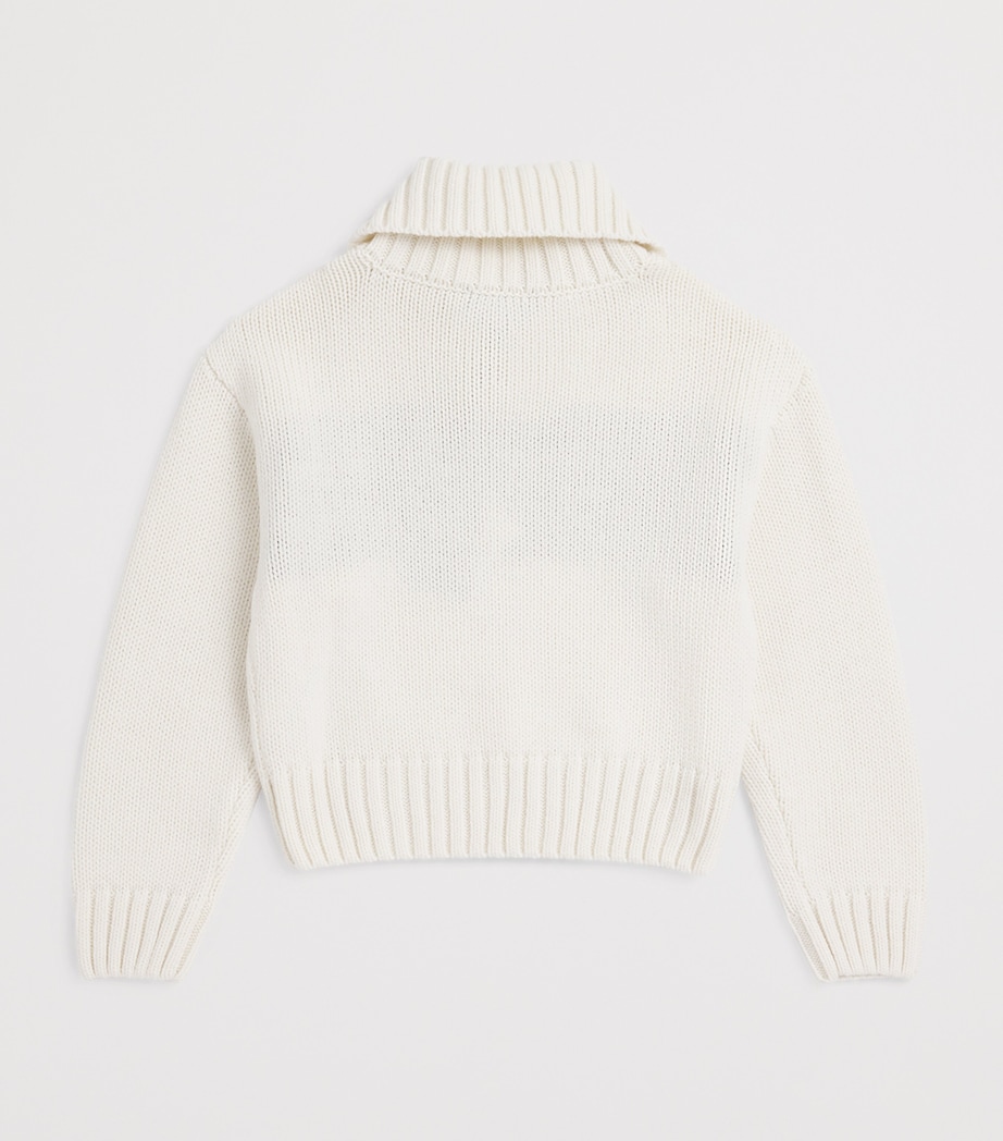 Virgin Wool-Blend Sweatshirt (4-14 Years) M0019OFF WHITE/NAVY Image 2