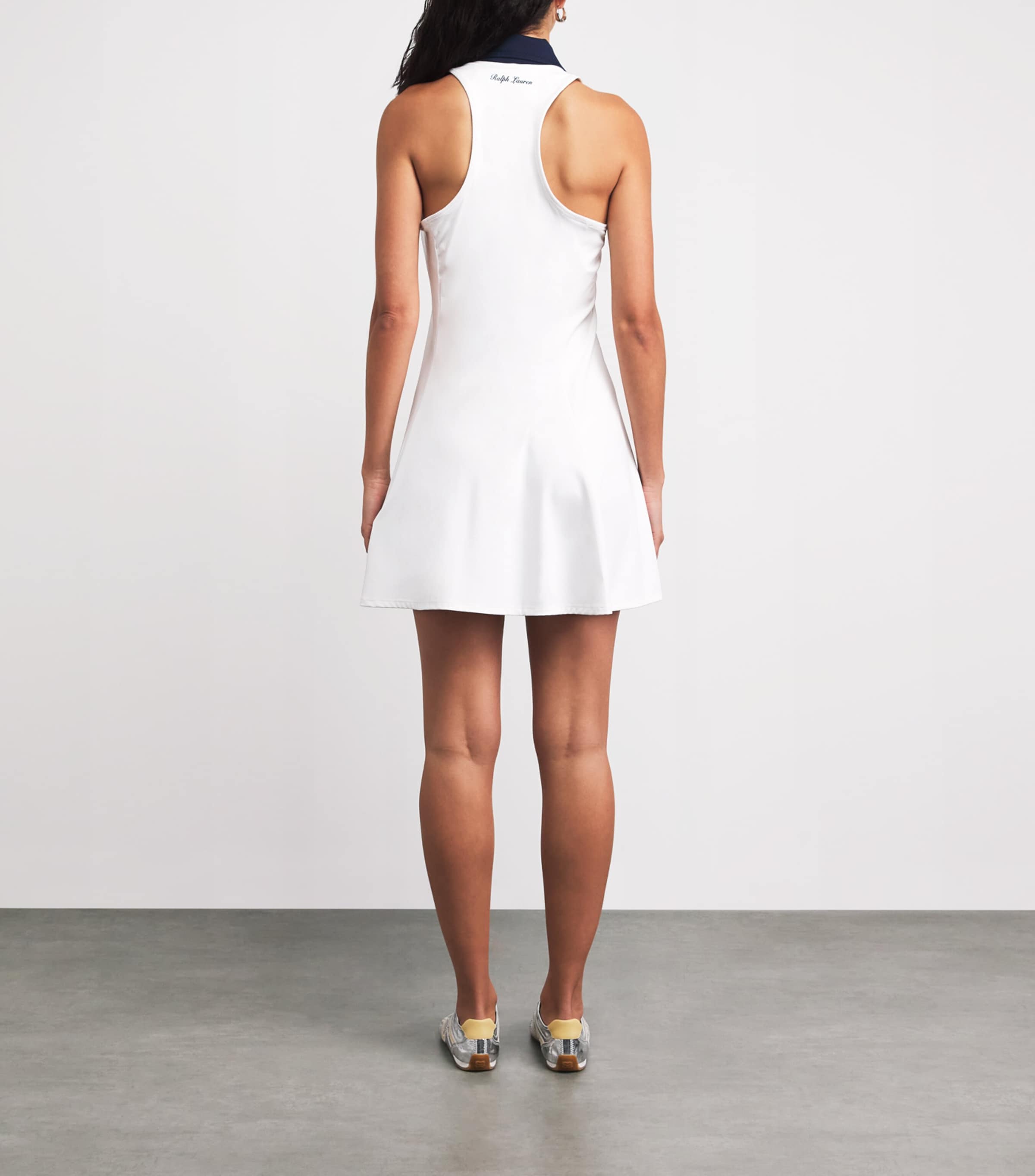 Polo Ralph Lauren Womens x Wimbledon Tennis Dress Crmc White/ref Navy Image 4