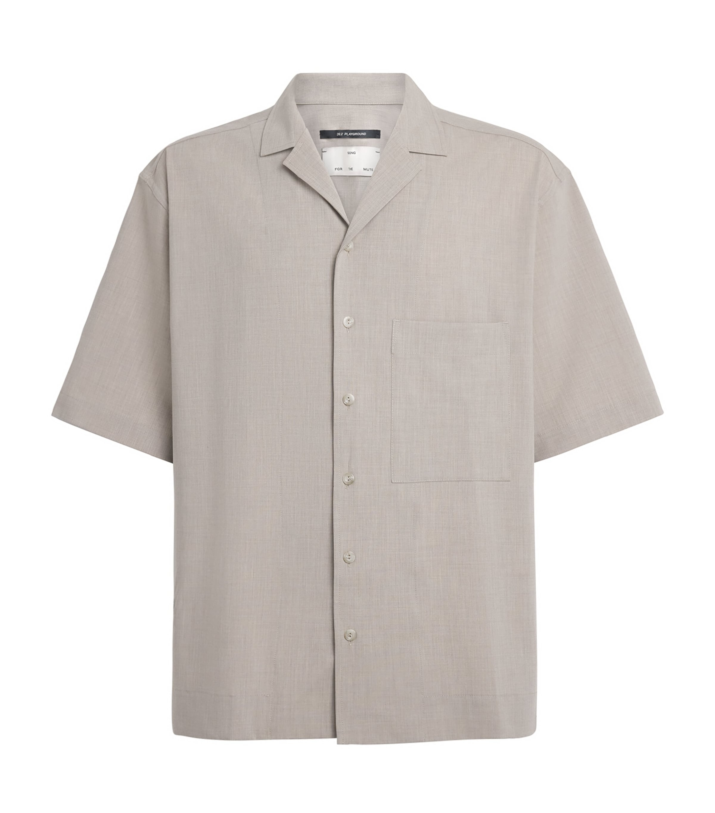 Song For The Mute Mens Oversized Short-Sleeve Shirt Chalk Image 1
