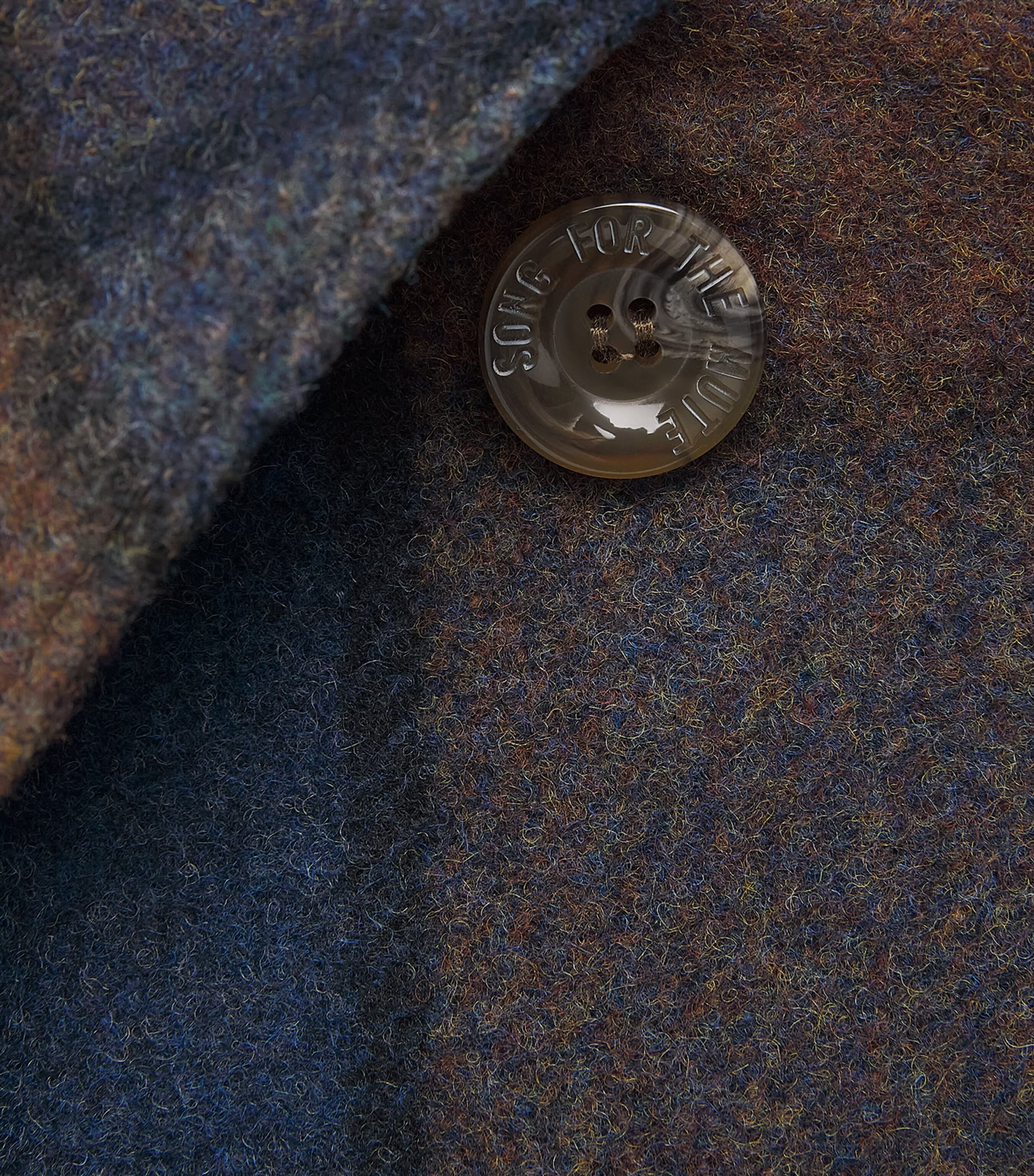 Song For The Mute Mens Wool Check Overcoat Image 2