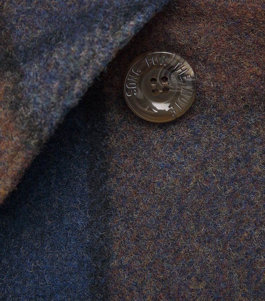 Song For The Mute Mens Wool Check Overcoat Image 2