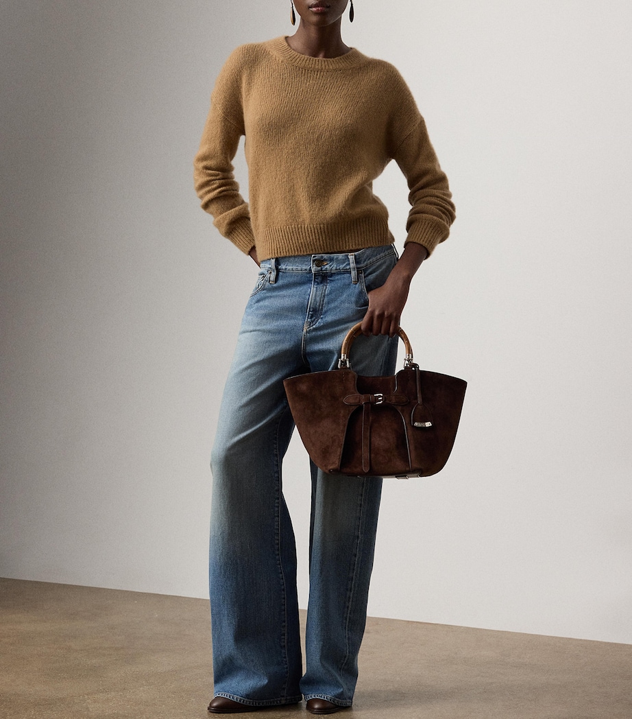 Cashmere-Silk Crew-Neck Sweater CAMEL Image 2