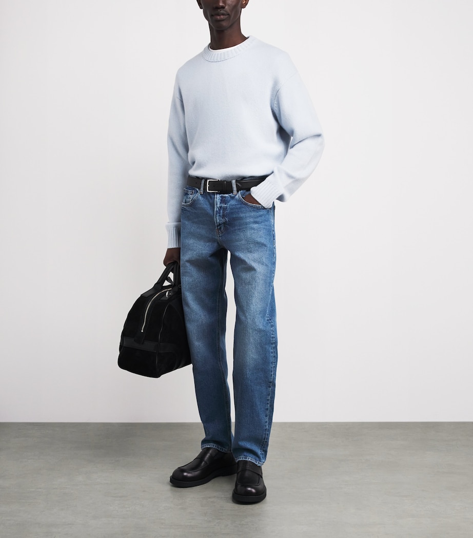 Cashmere Crew-Neck Sweater PALE BLUE HEATHER Image 2