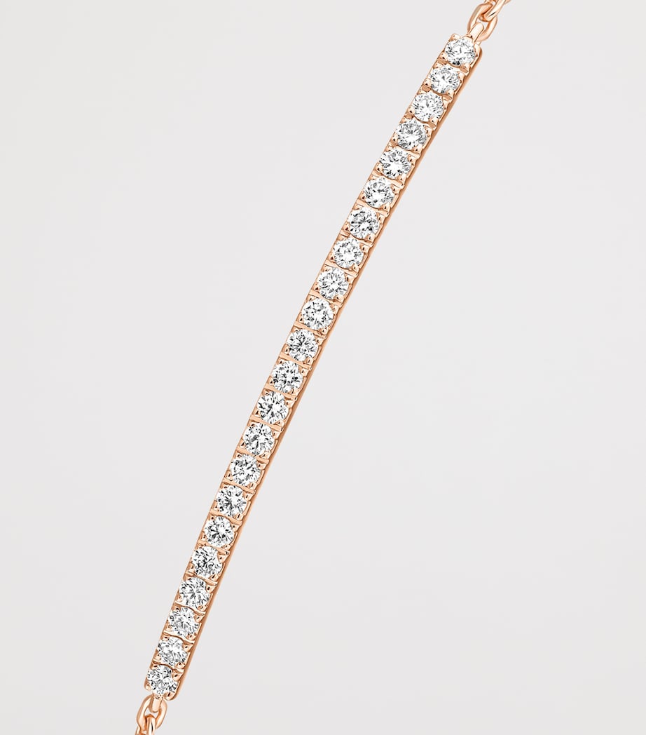 Messika Gatsby Rose Gold and Diamond Pavé Chain Bracelet (0.25ct) Pink Gold Image 3